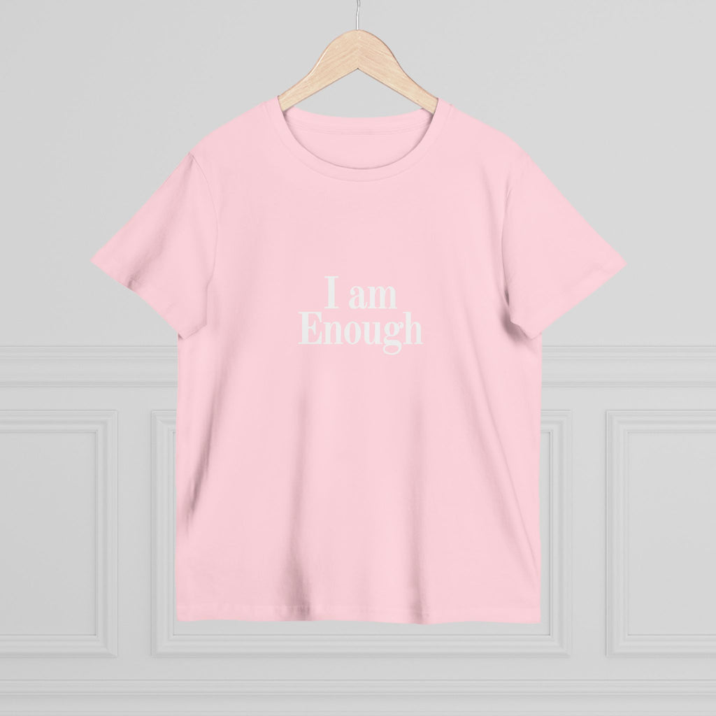 Women’s Tee — “I Am Enough” Minimalist Affirmation Shirt