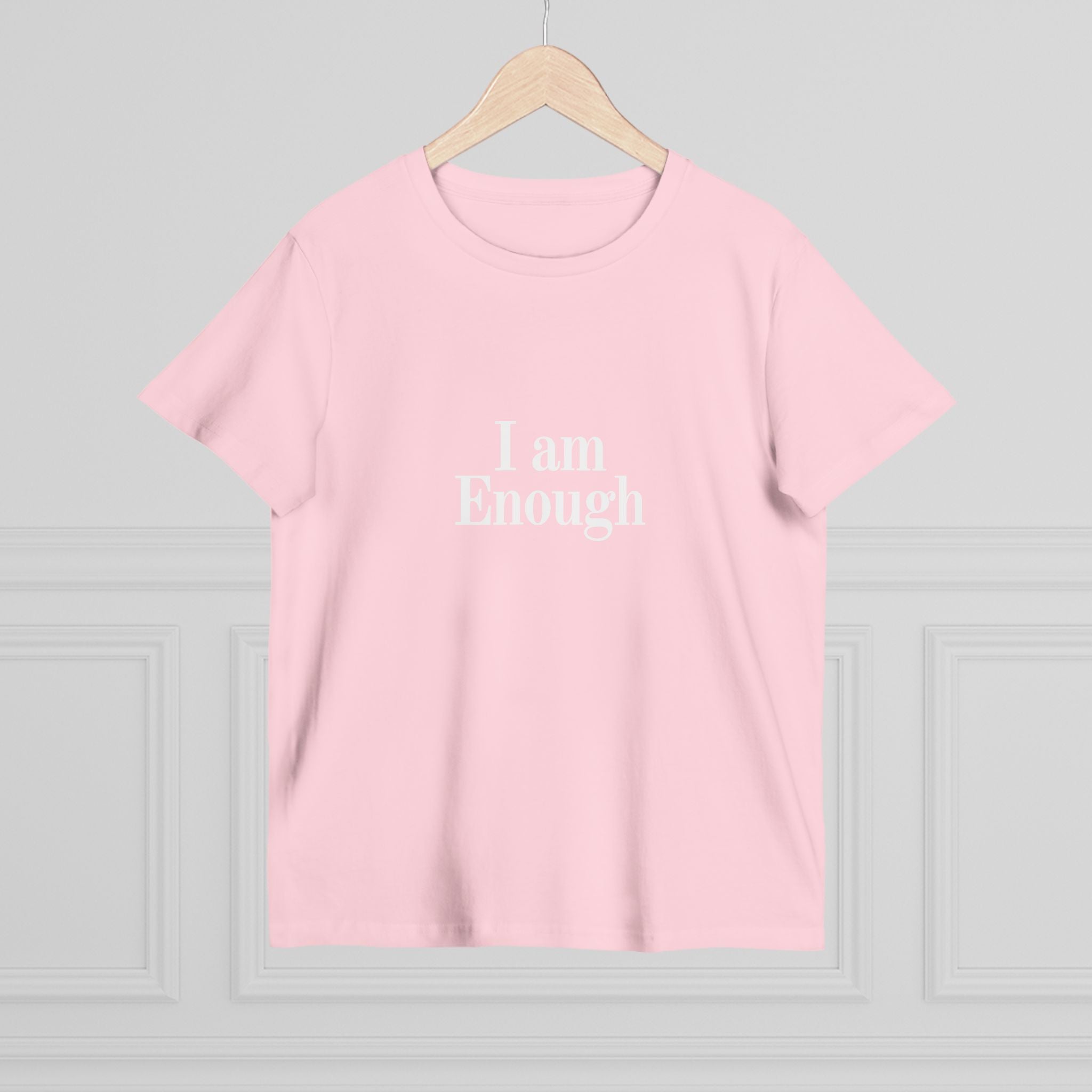 Women’s Tee — “I Am Enough” Minimalist Affirmation Shirt