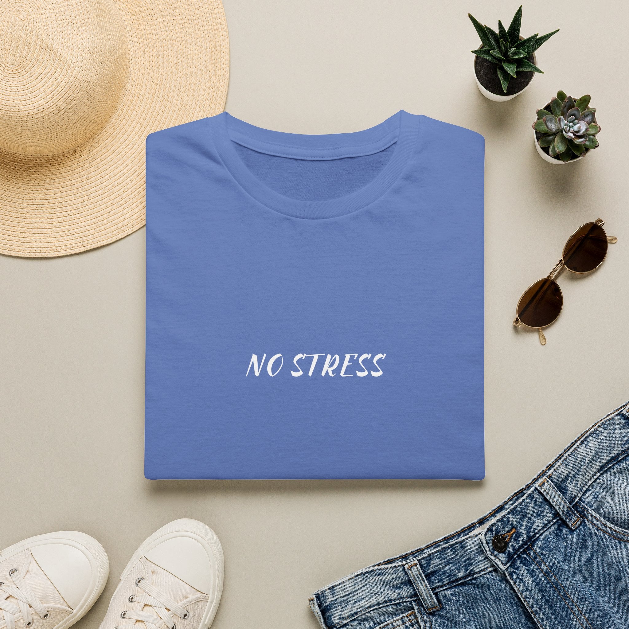 No Stress Tee | Minimalist Quote Shirt | Casual Everyday Graphic T-Shirt