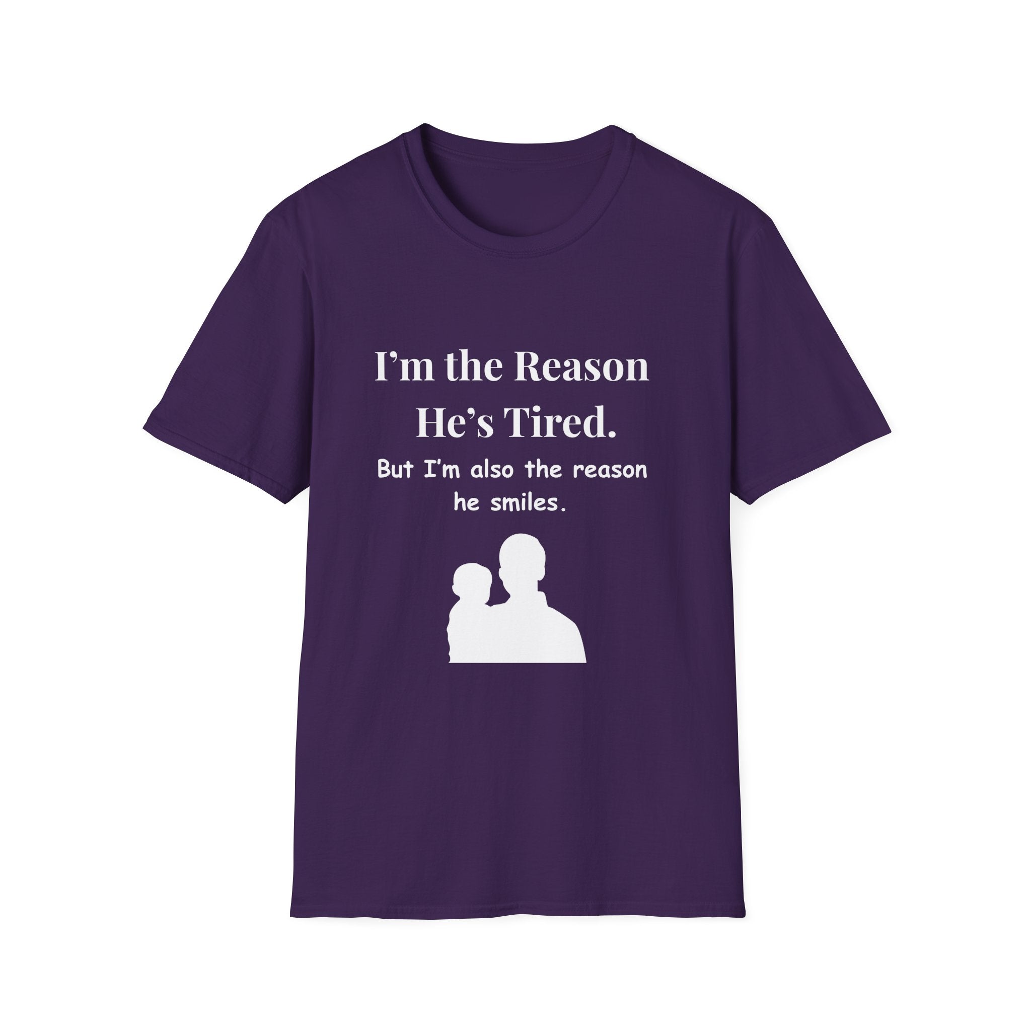 Funny Fathers Day Shirt Im the Reason Hes Tired Gift from Kids
