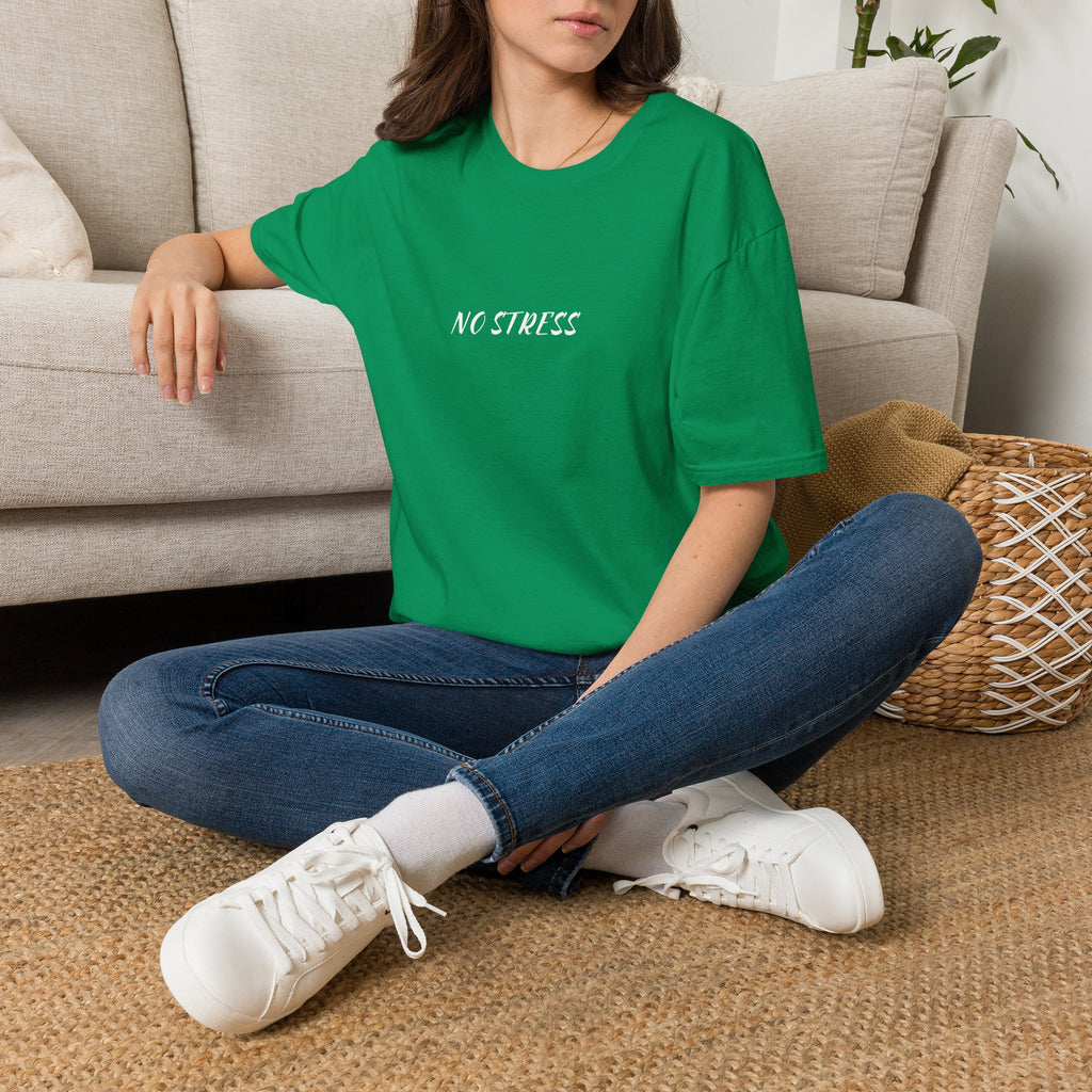 No Stress Tee | Minimalist Quote Shirt | Casual Everyday Graphic T-Shirt