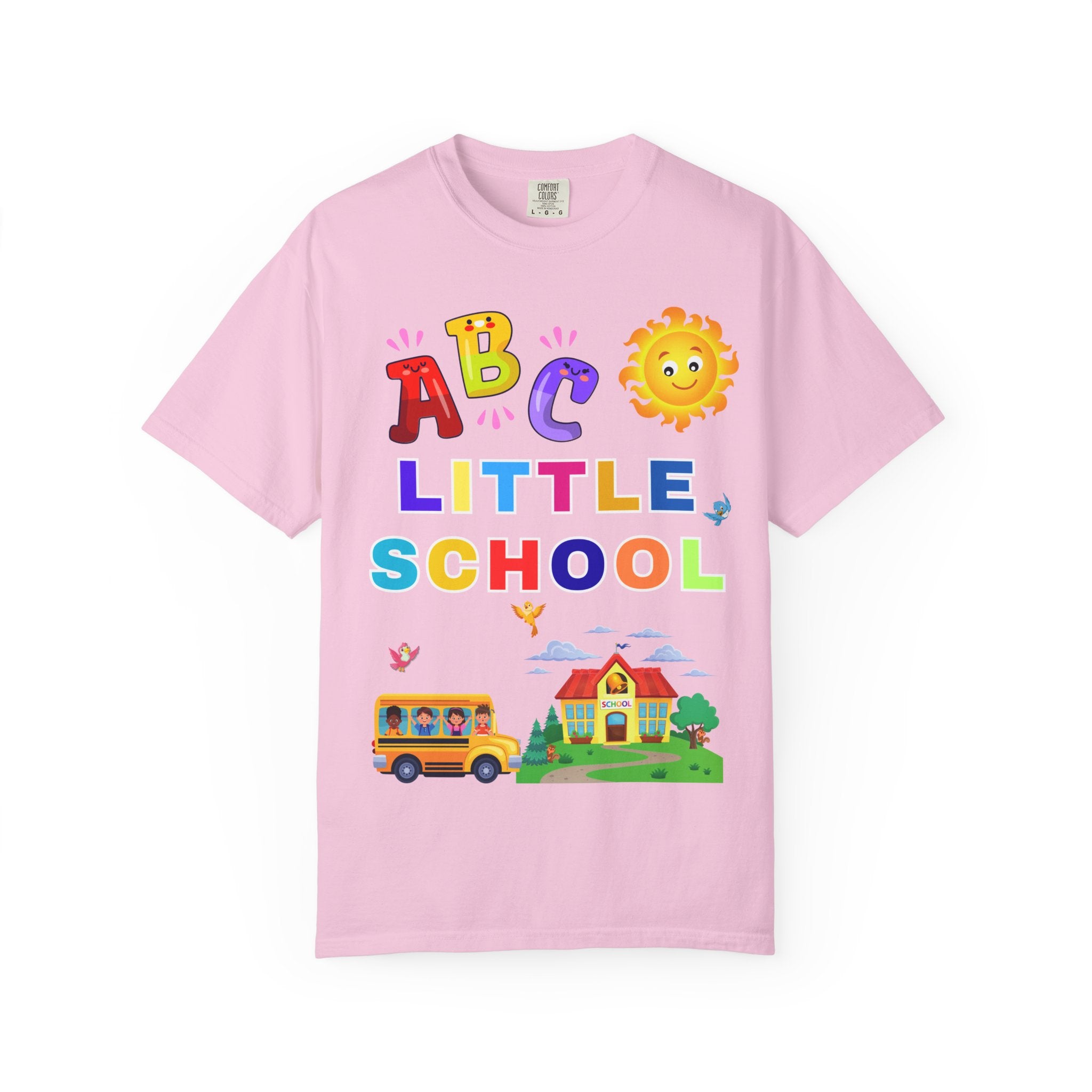 ABC Little School Unisex Garment-Dyed T-Shirt, Kids Learning Apparel, Back to School Shirt, Educational Gift, Fun Classroom Wear