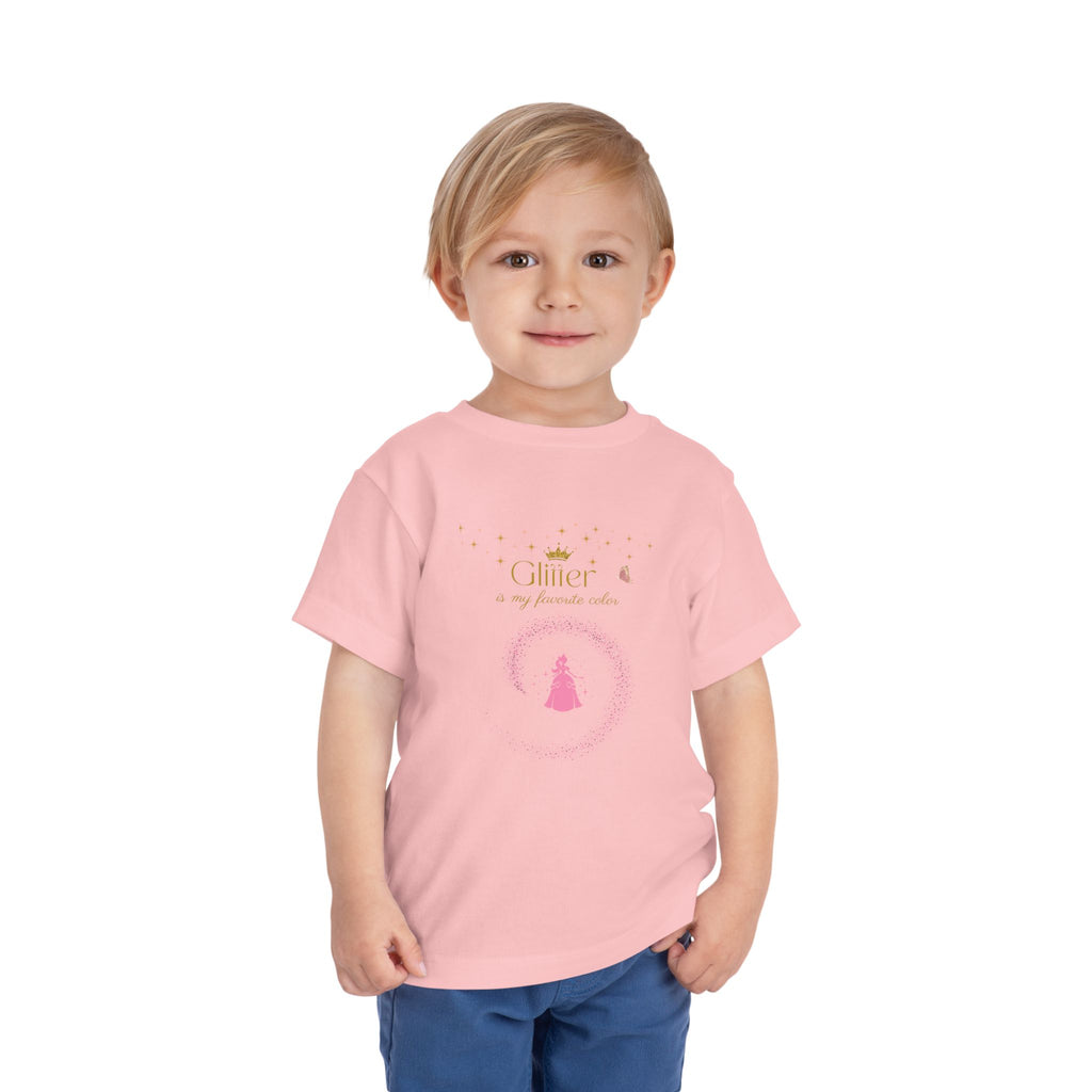 Glitter Is My Favorite Color  Princess T Shirt for Girls Cute Sparkle Tee for Kids