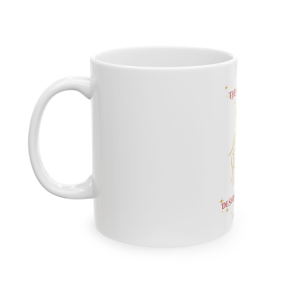 Queen Mug Gift for Her, Crown Coffee Mug, Royal Mug for Women, Inspirational Mug, Birthday Gift for Mom Wife Friend, Elegant Ceramic Cup