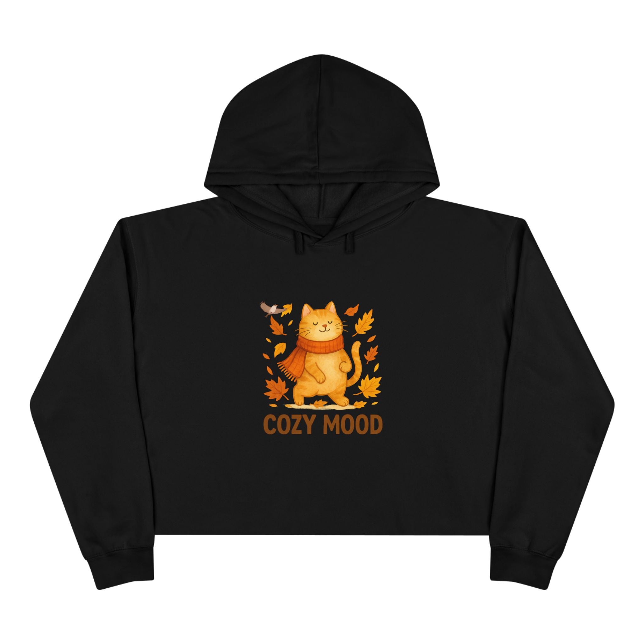 Cozy Cat Lover Crop Hoodie | Cute Fall Sweatshirt for Women | Gift for Cat Moms & Animal Lovers