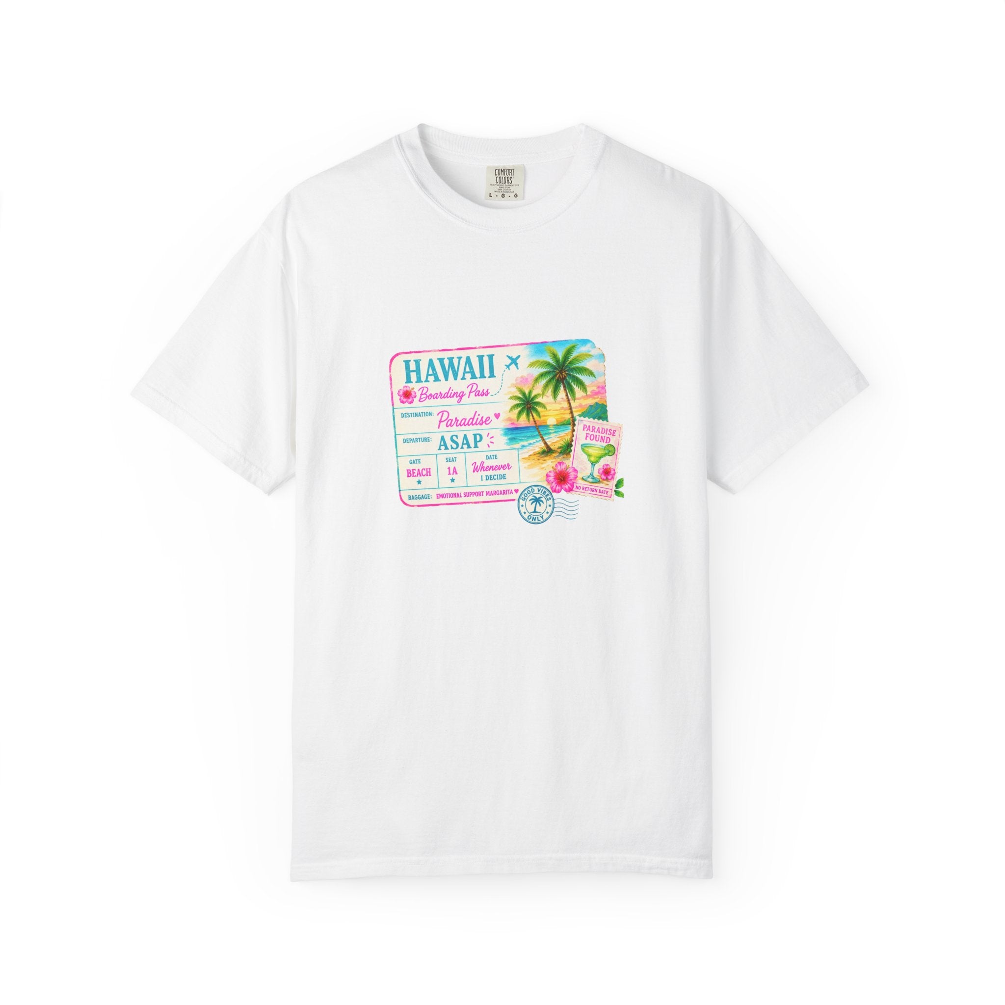 Hawaii Vacation Passport T-Shirt — Tropical Palm Retro Travel Tee