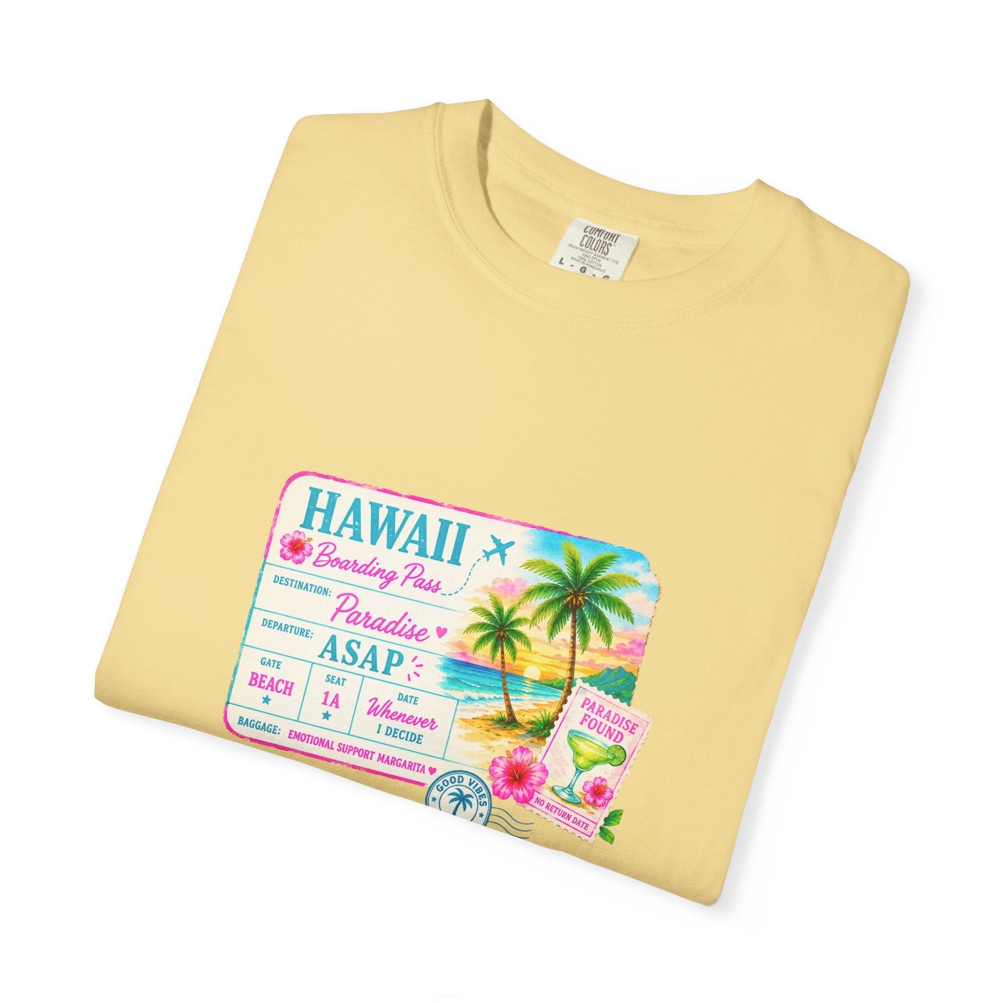 Hawaii Vacation Passport T-Shirt — Tropical Palm Retro Travel Tee