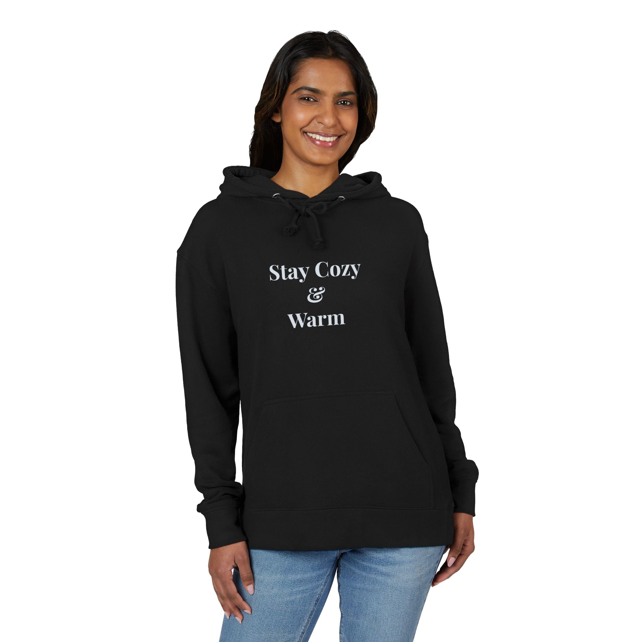 Stay Cozy & Warm Hoodie — Cozy Black French Terry Sweatshirt