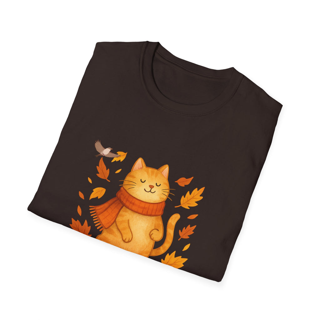 Cat Lover T-Shirt – Cozy Fall Vibes Tee, Funny Graphic Gift for Cat Moms