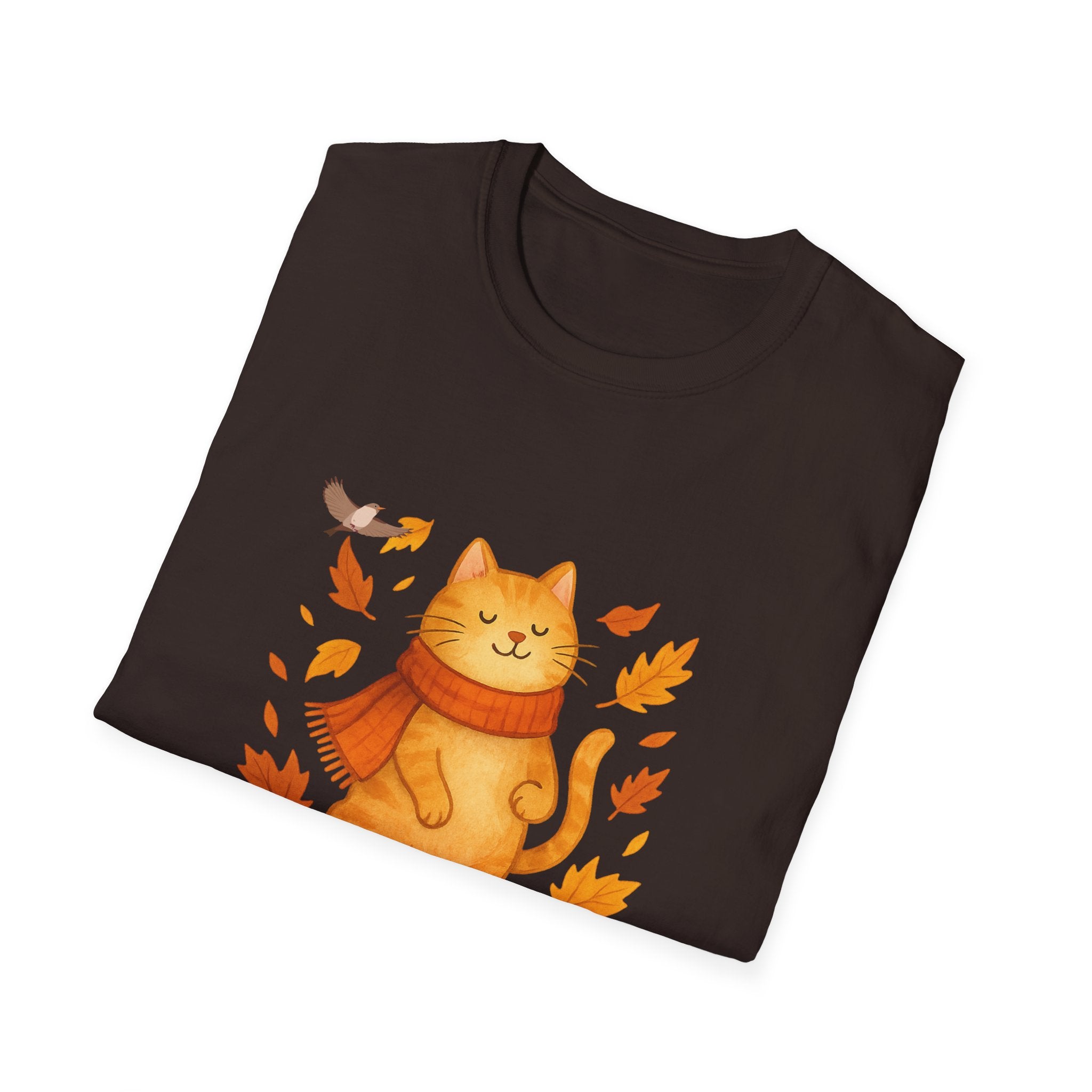 Cat Lover T-Shirt – Cozy Fall Vibes Tee, Funny Graphic Gift for Cat Moms