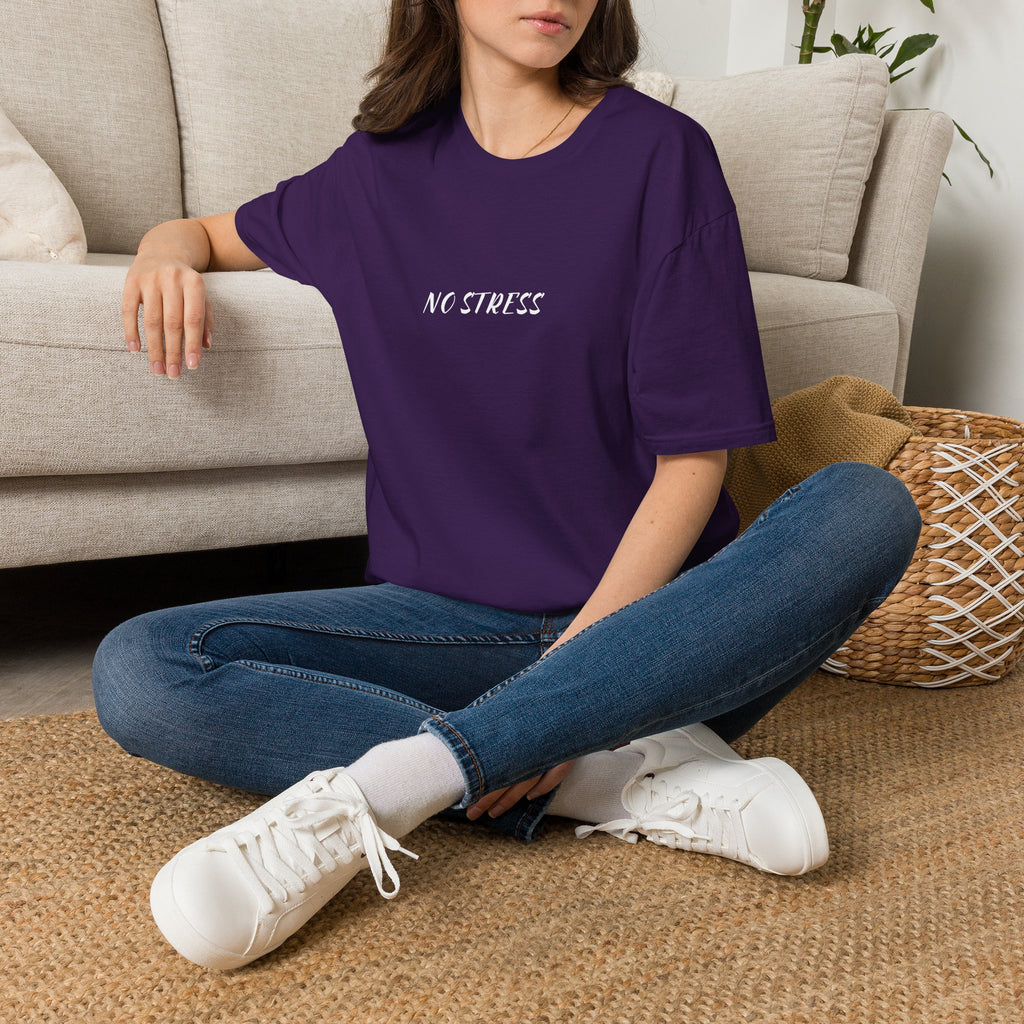 No Stress Tee | Minimalist Quote Shirt | Casual Everyday Graphic T-Shirt