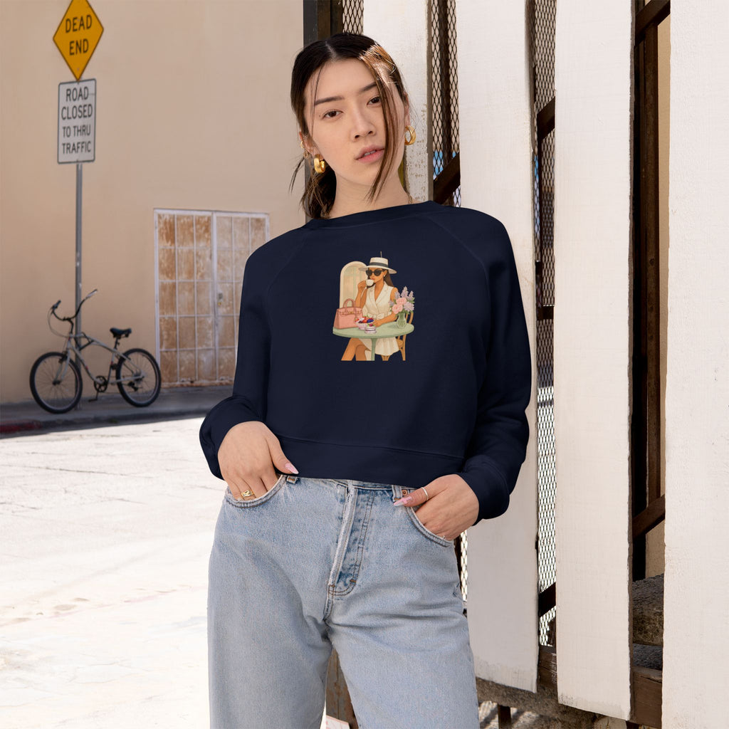 Parisian Fashion Girl Sweatshirt  Elegant French Inspired Cozy Chic Pullover