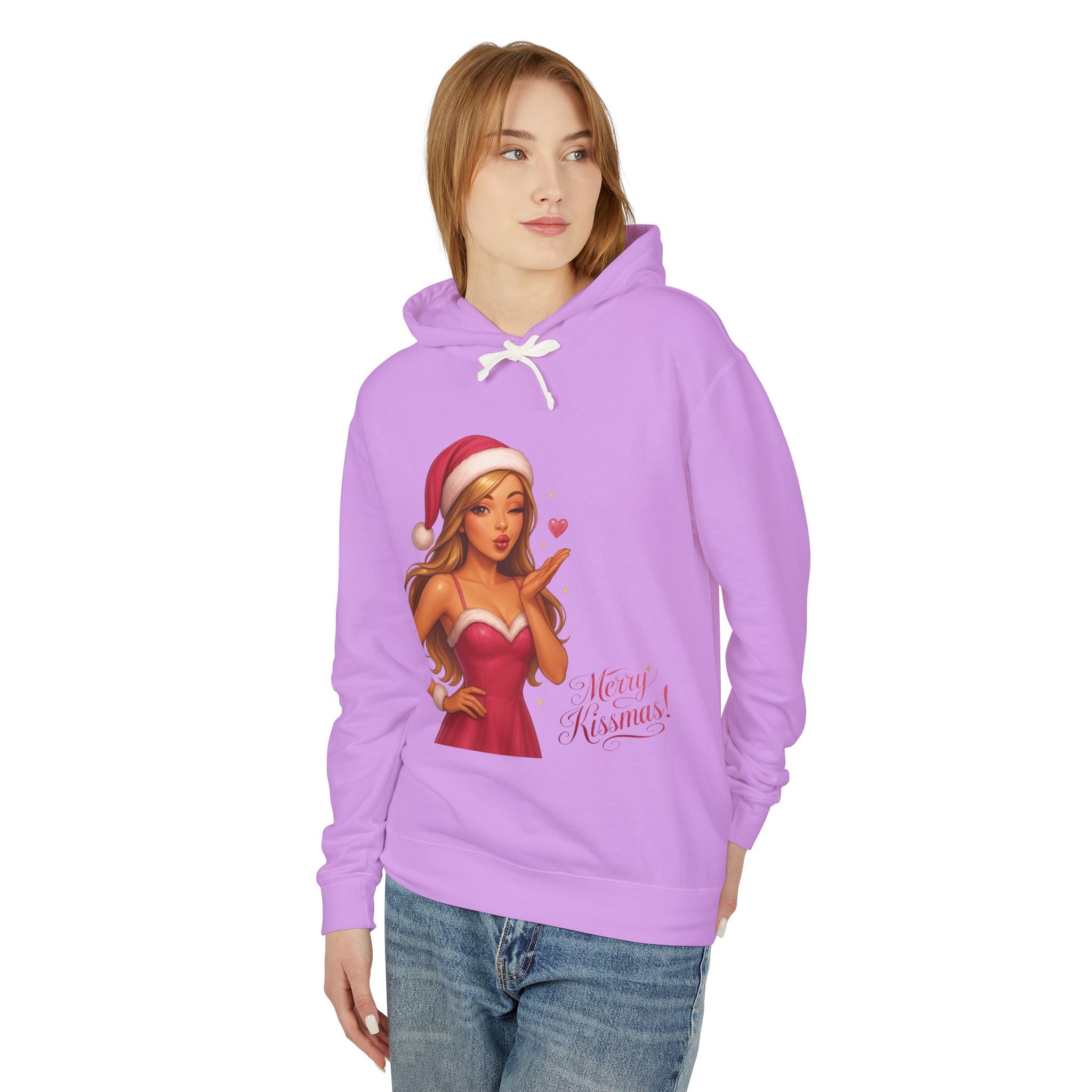 Pinup Santa Girl Christmas Hoodie | Merry Xmas Graphic Hoodie