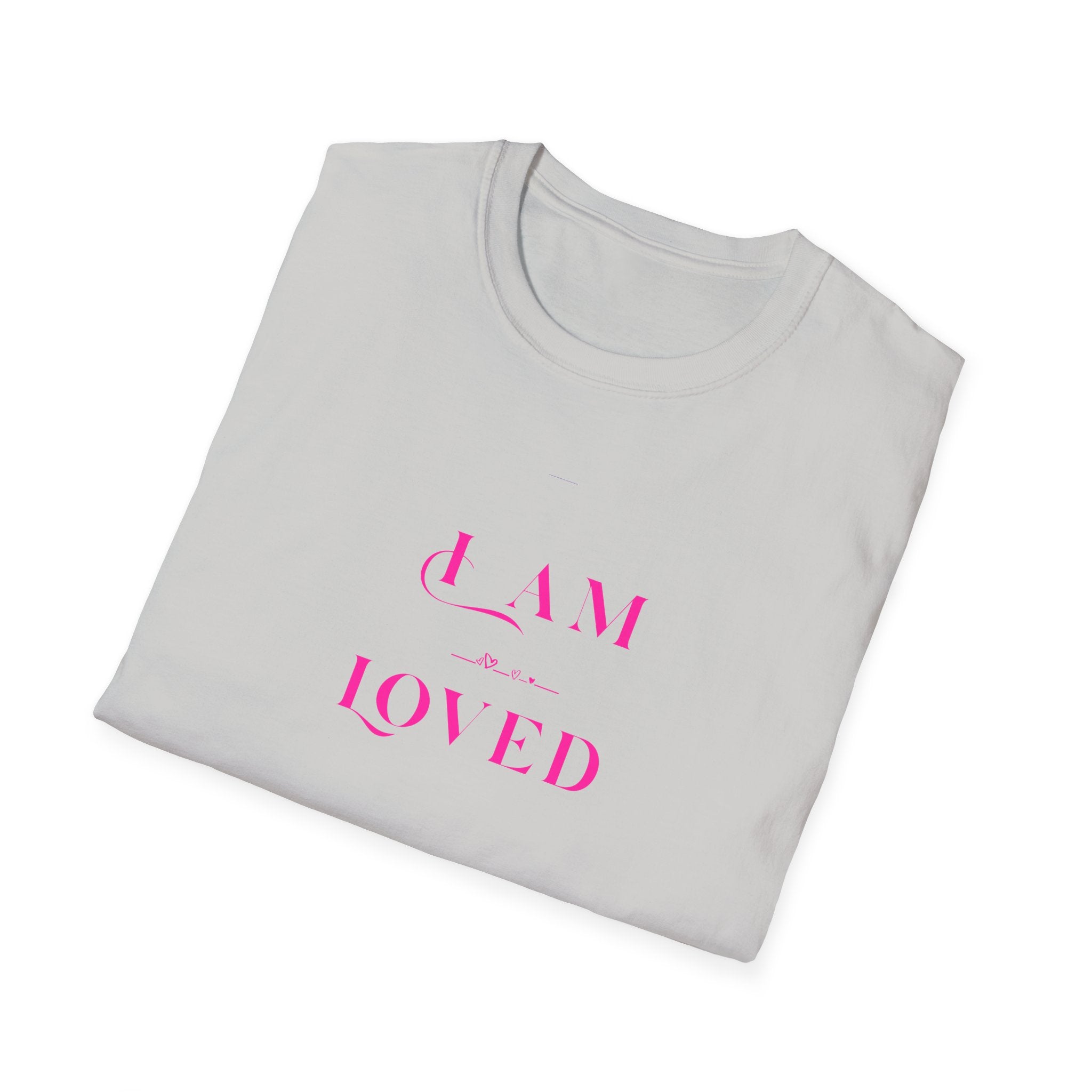 I Am Loved T‑Shirt — Pink Script Inspirational Tee