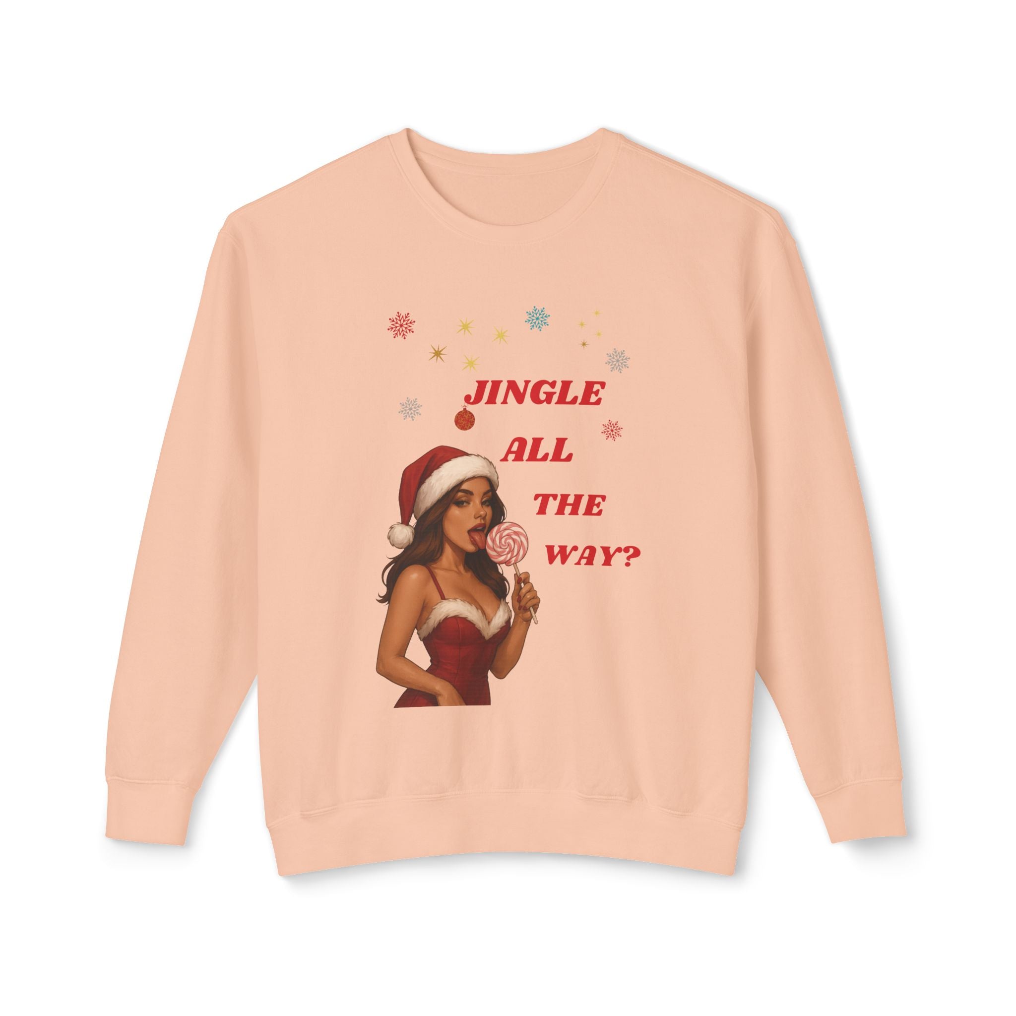 Pinup Santa Girl Jingle All The Way Sweatshirt | Christmas Crewneck