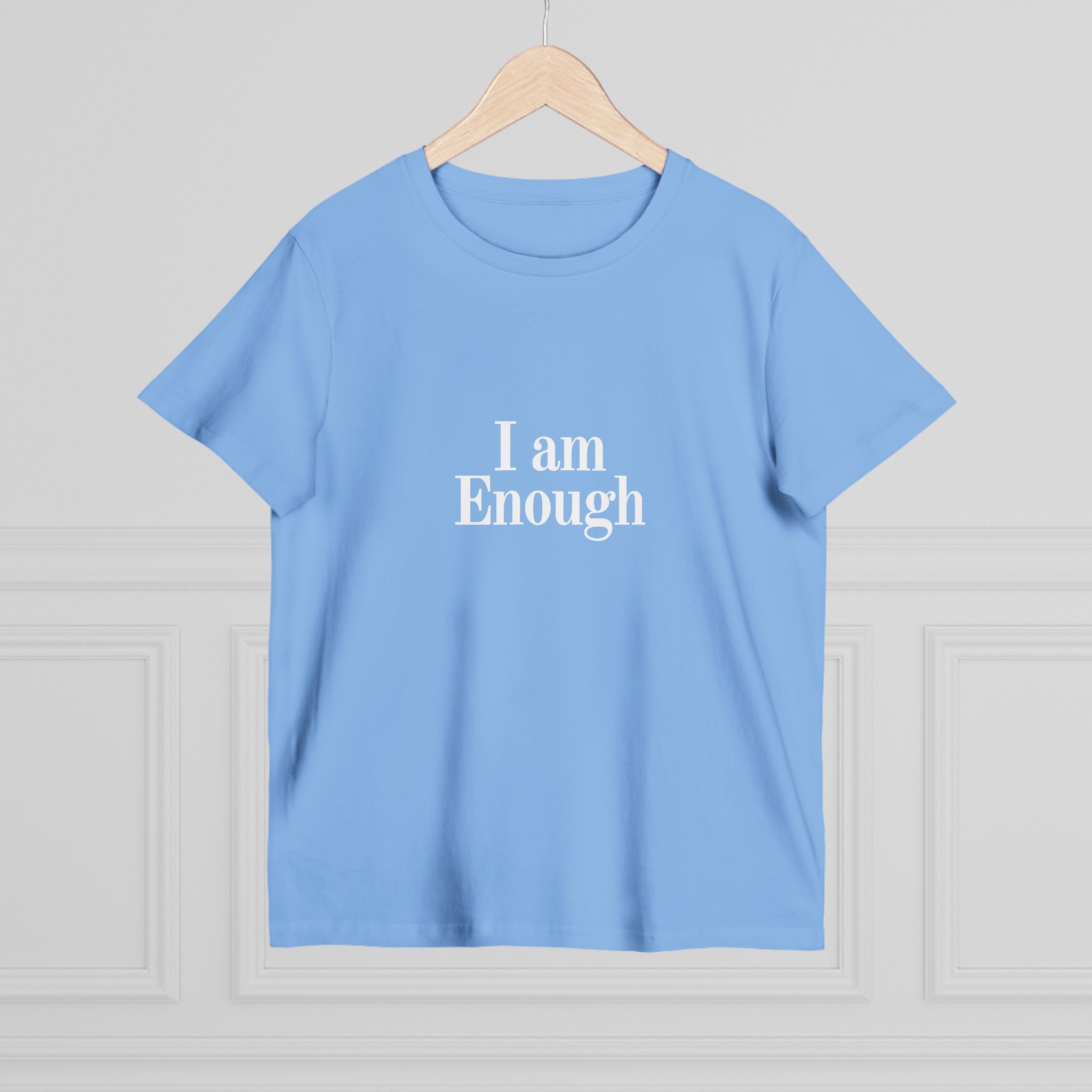 Women’s Tee — “I Am Enough” Minimalist Affirmation Shirt