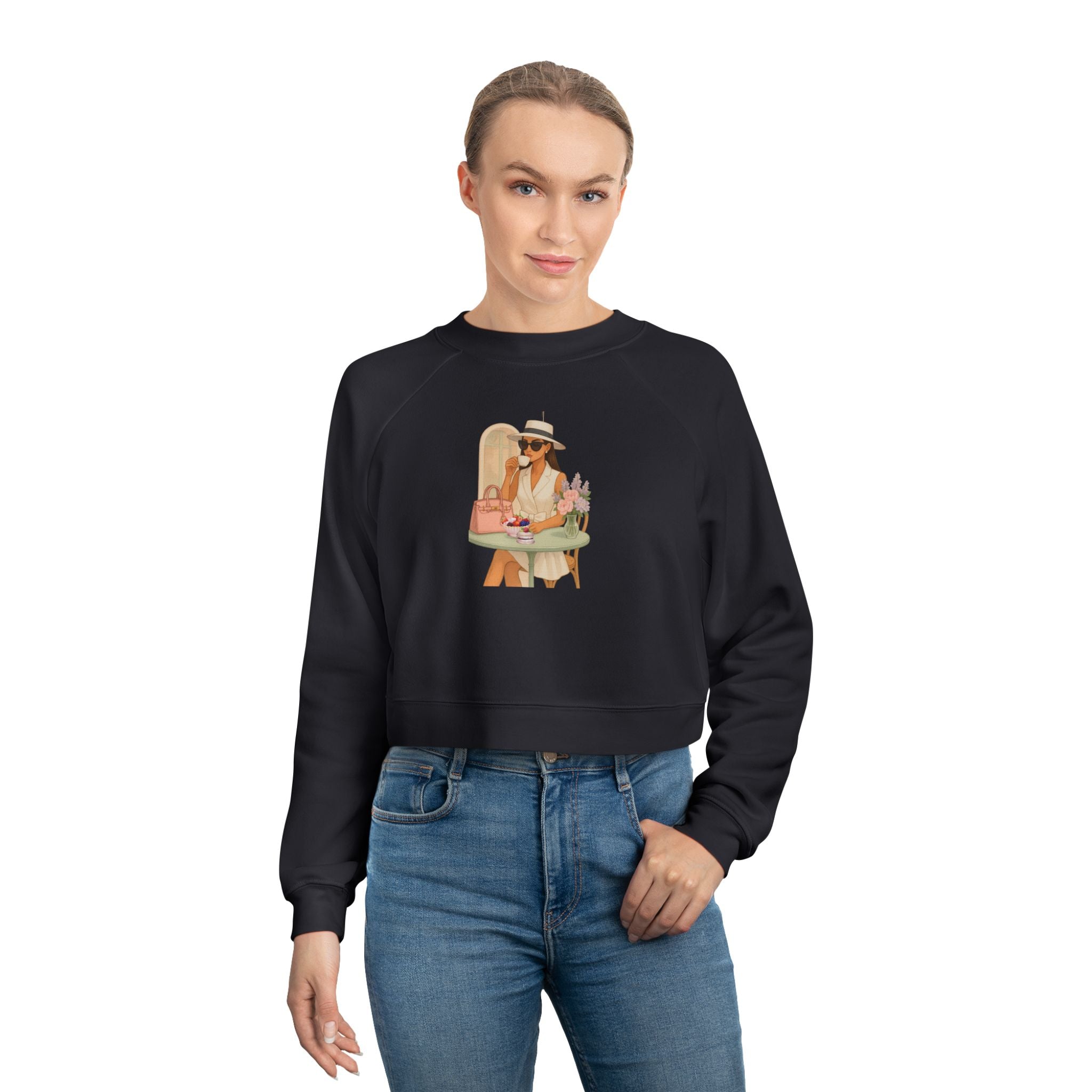 Parisian Fashion Girl Sweatshirt  Elegant French Inspired Cozy Chic Pullover