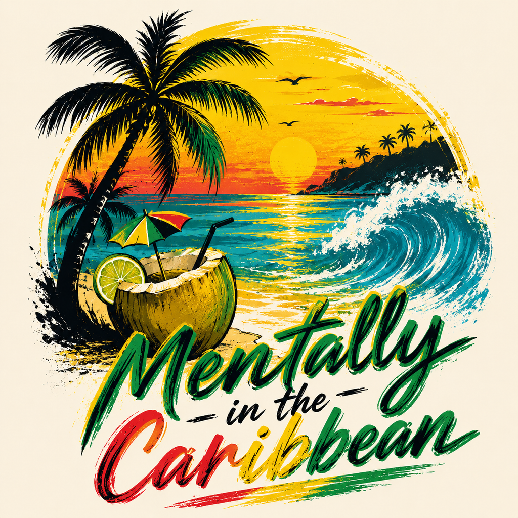 Mentally in the Caribbean | Tropical Vacation Tee