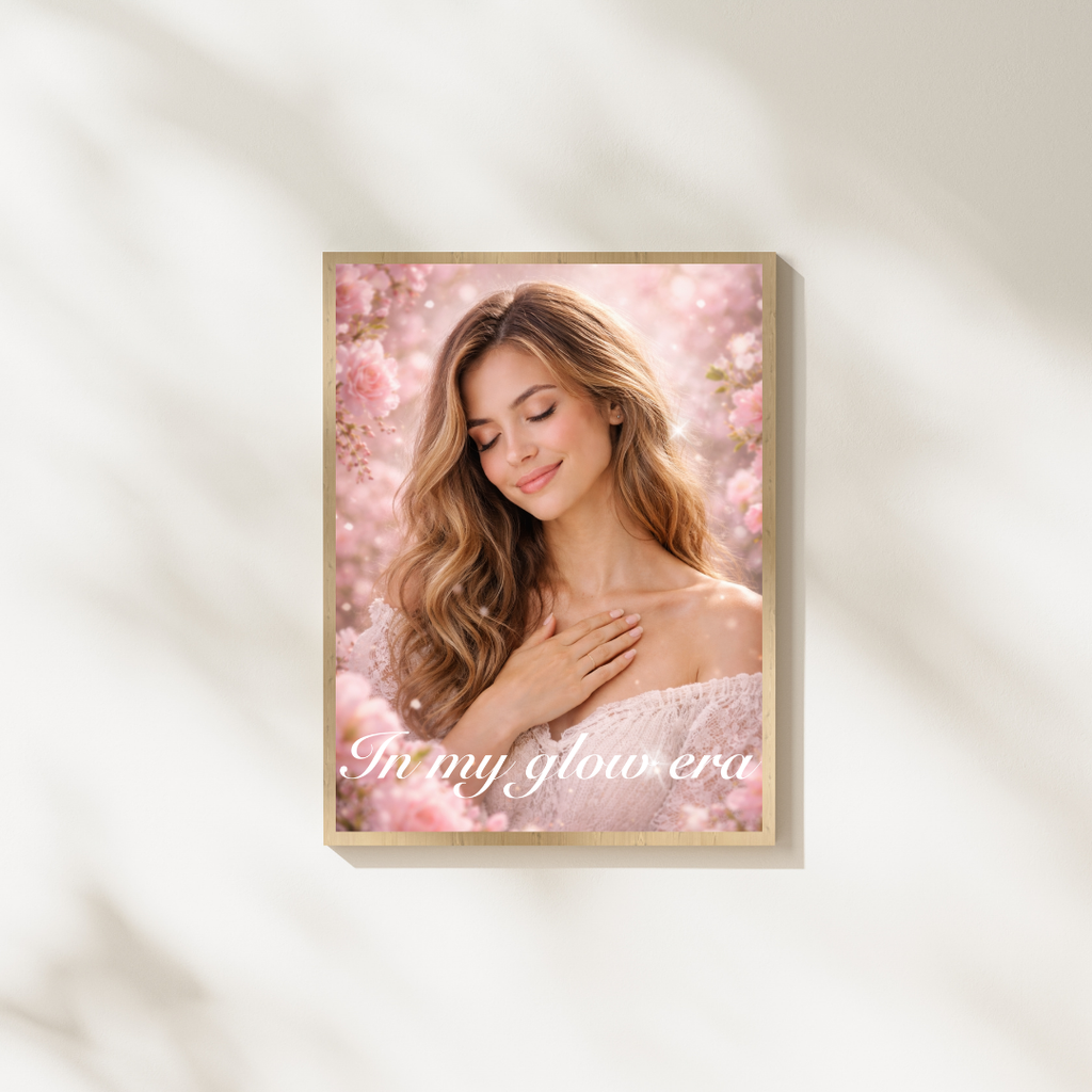 Feminine Floral Wall Art Printable | Self Love Portrait Decor