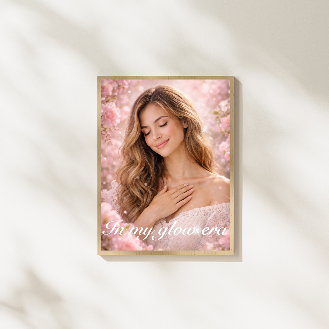 Feminine Floral Wall Art Printable | Self Love Portrait Decor