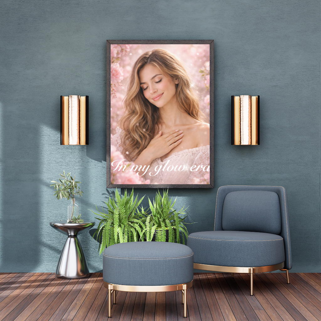 Feminine Floral Wall Art Printable | Self Love Portrait Decor