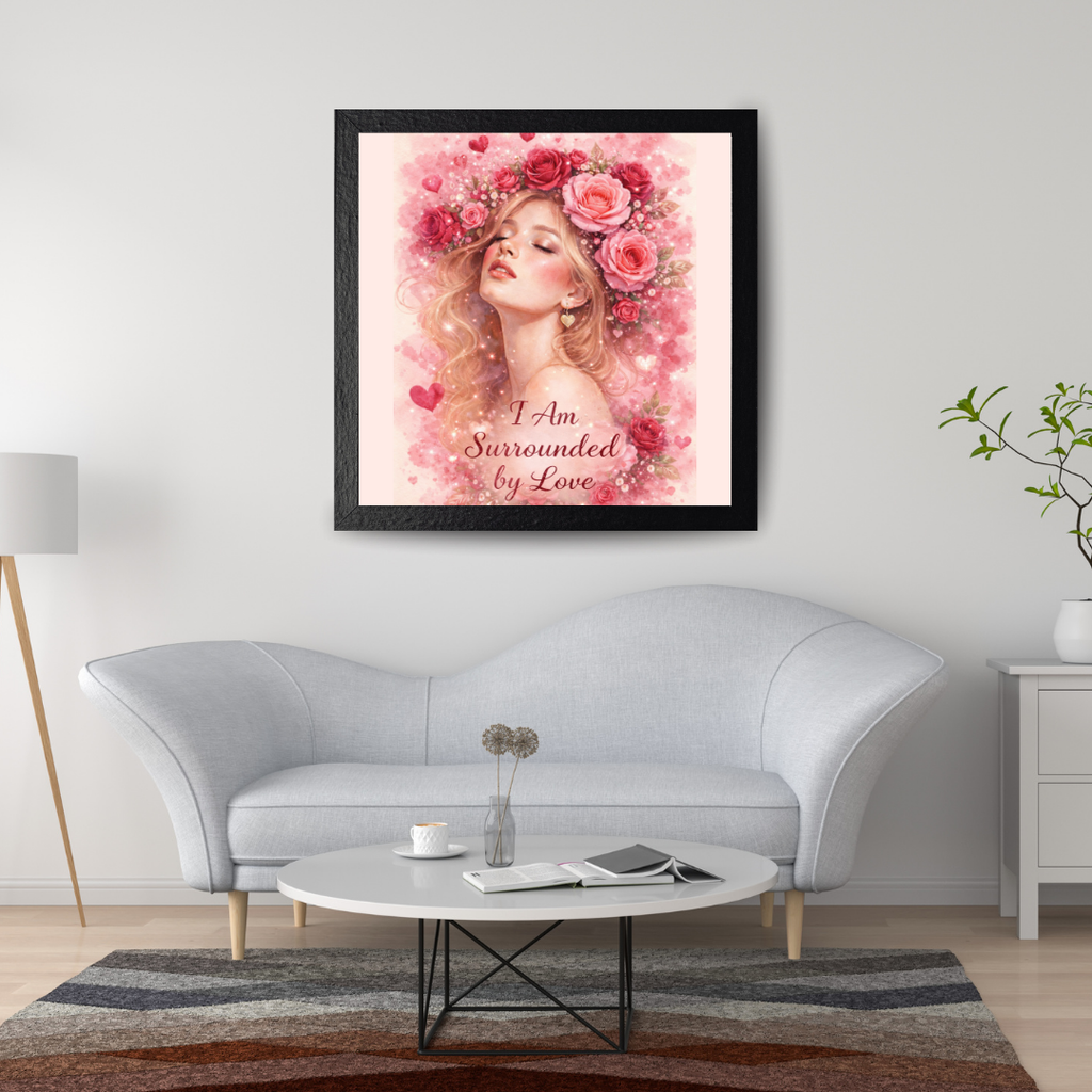 I Am Surrounded by Love – Printable Wall Art | Valentine’s Day Digital Download