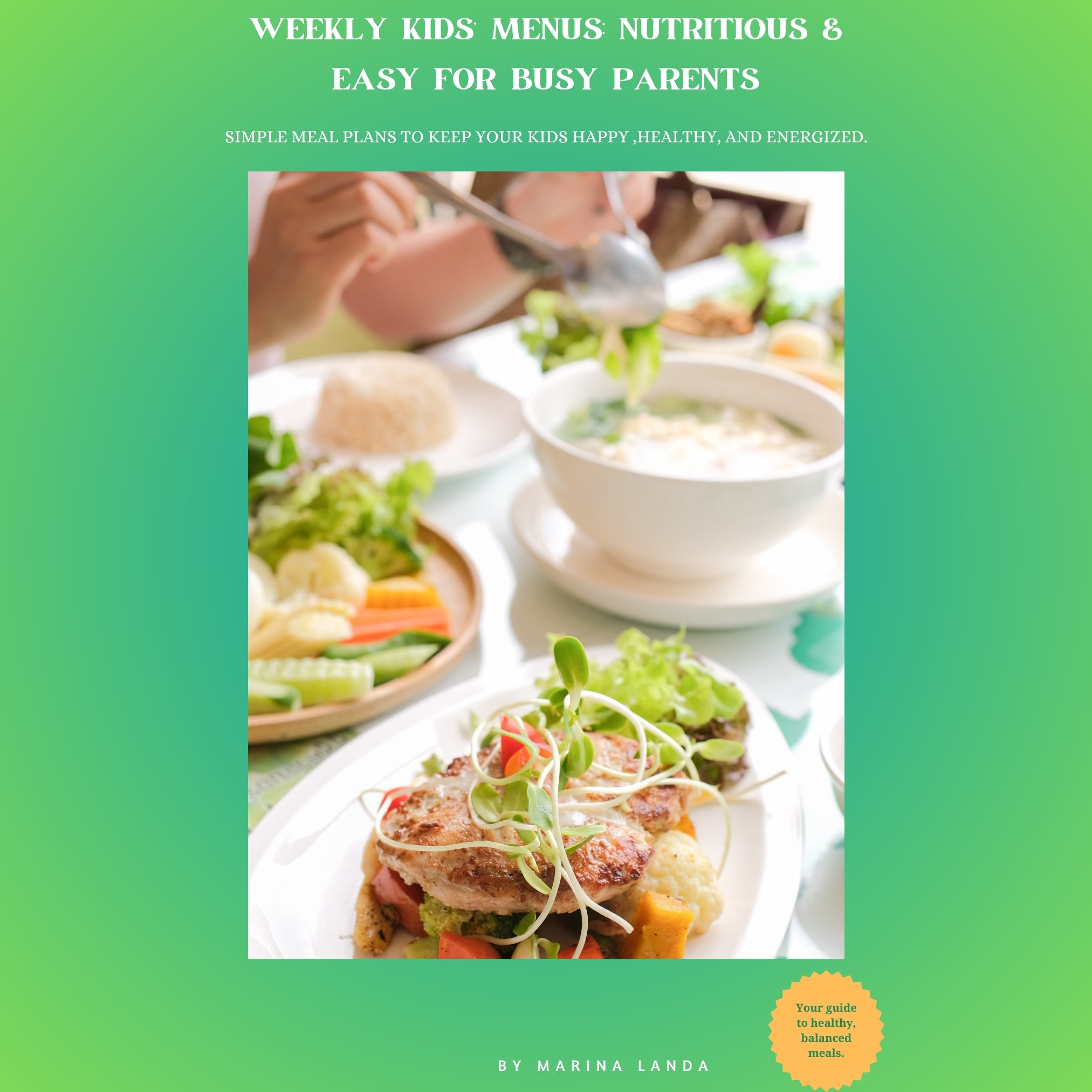 Kids Meal Plan Printable PDF | Weekly Menu for Busy Parents | Healthy Lunch & Dinner Ideas | Digital Download