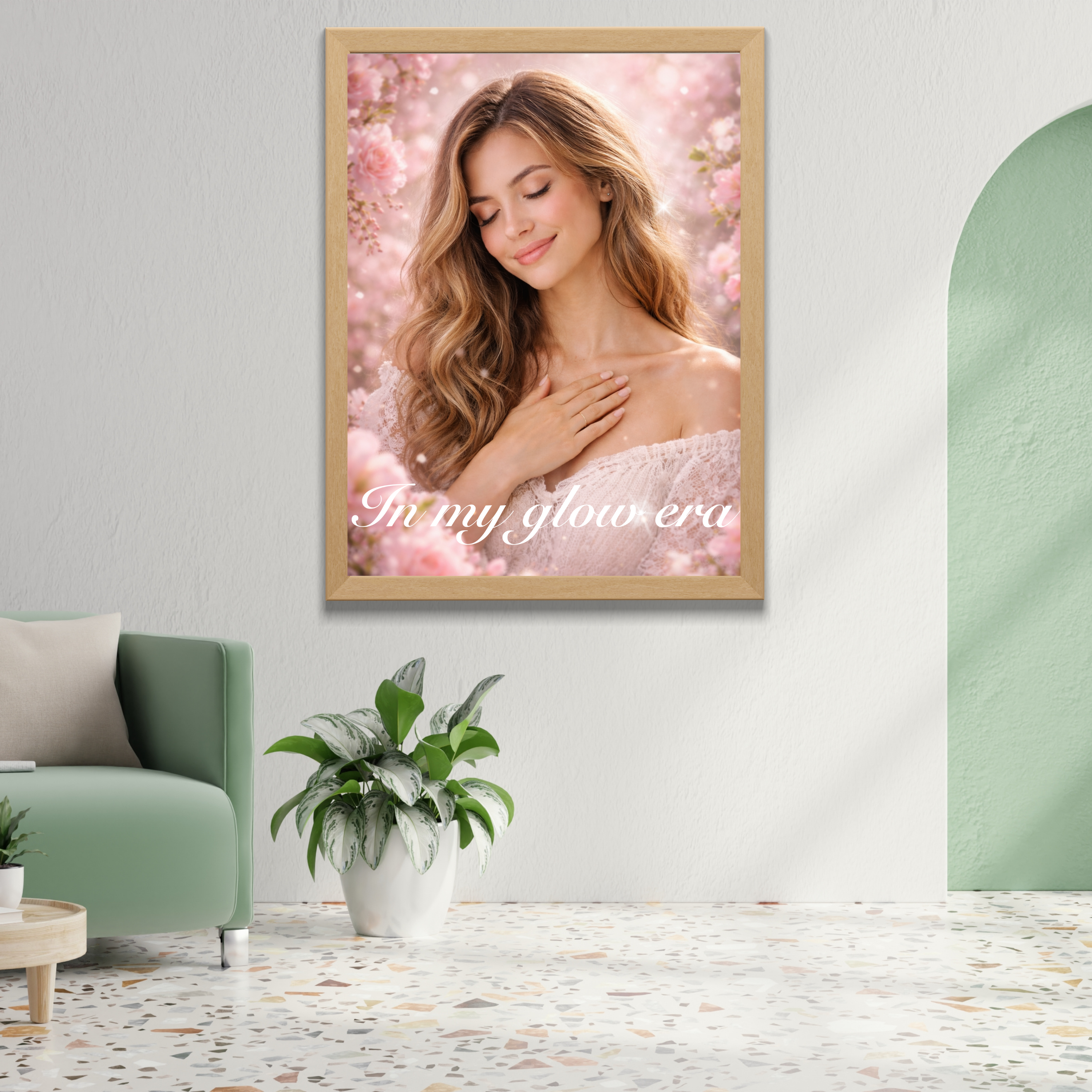 Feminine Floral Wall Art Printable | Self Love Portrait Decor