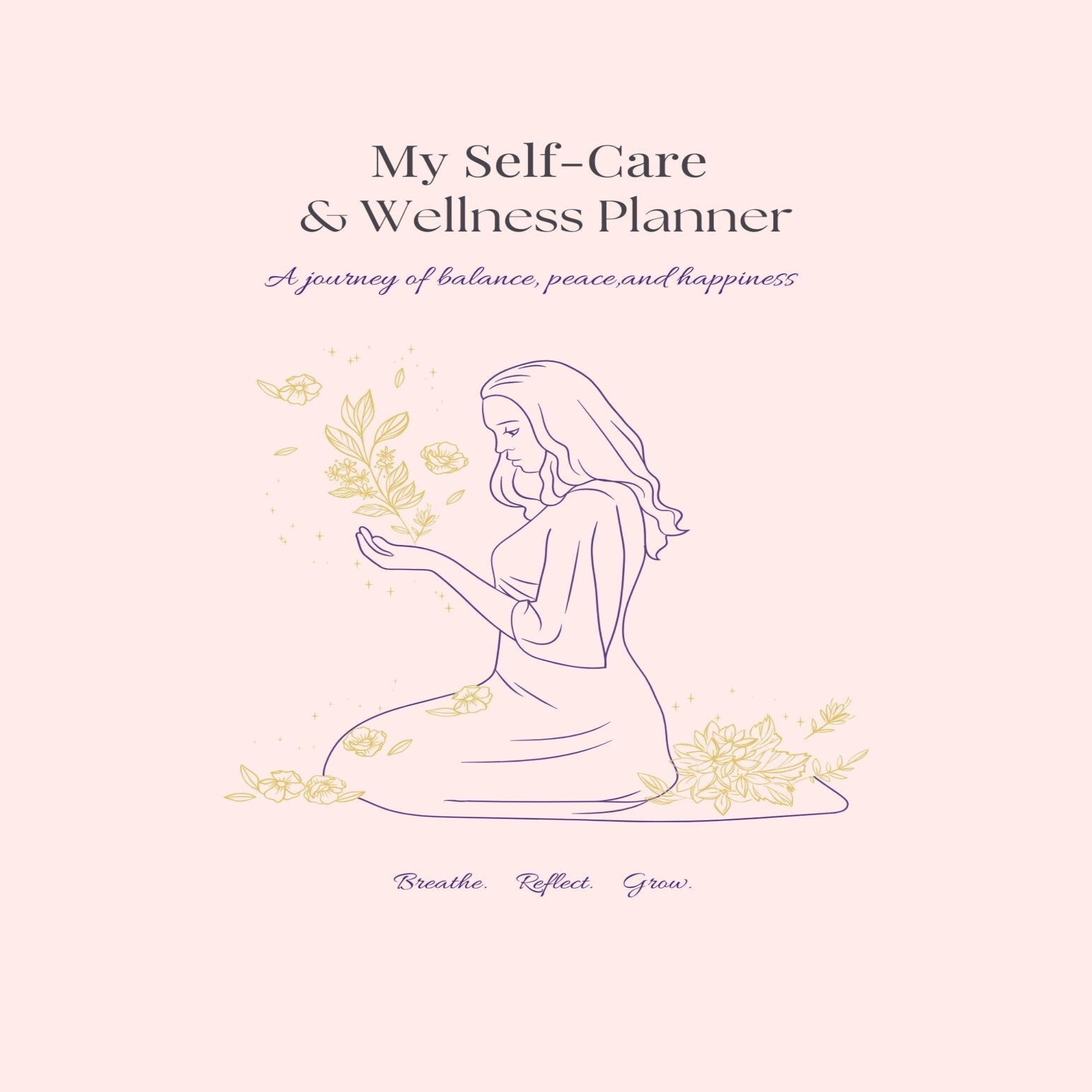 Printable Self-Care Planner PDF | Mental Health & Wellness Journal | Daily Affirmations, Gratitude, Habit Tracker, Vision Board