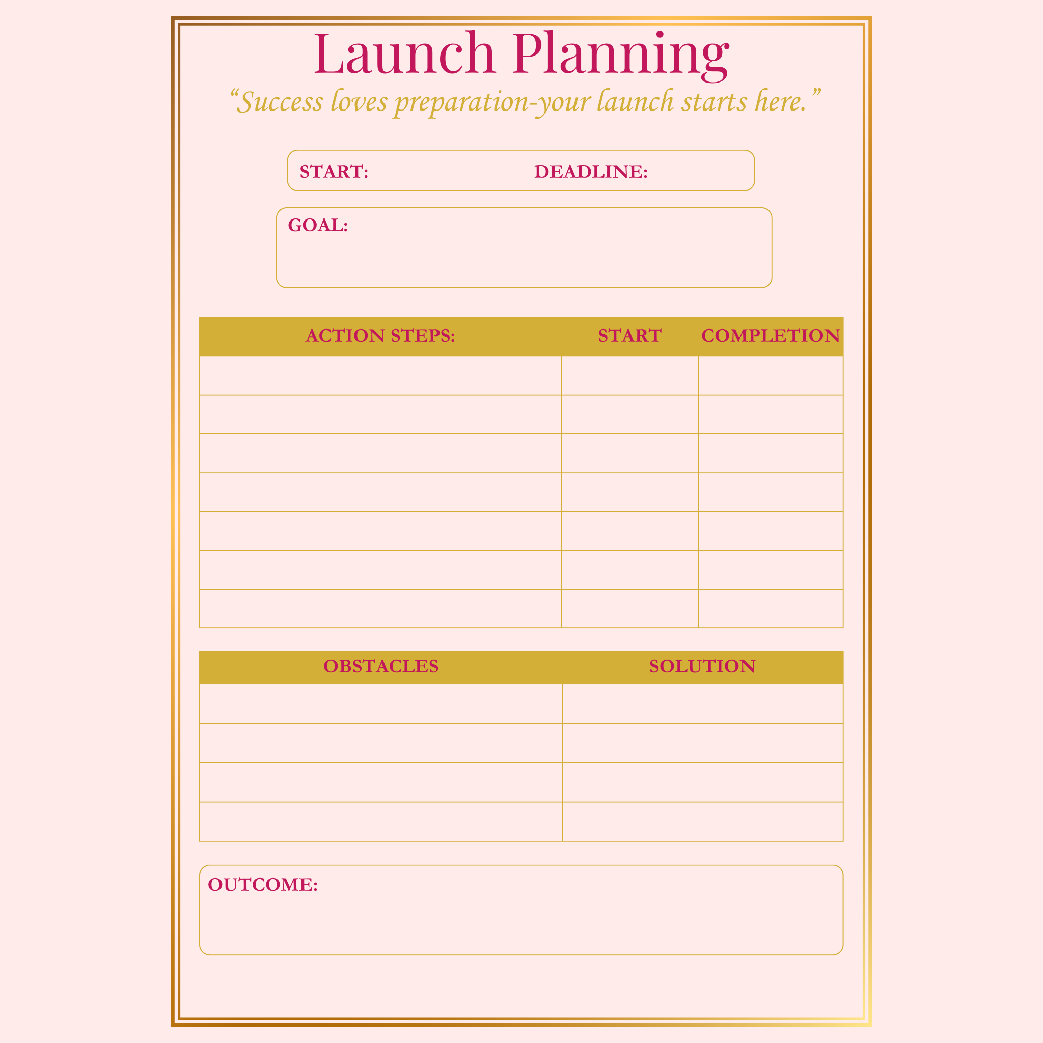 Millionaire Planner — Digital Wealth & Goal Setting Workbook (Pink & Gold)