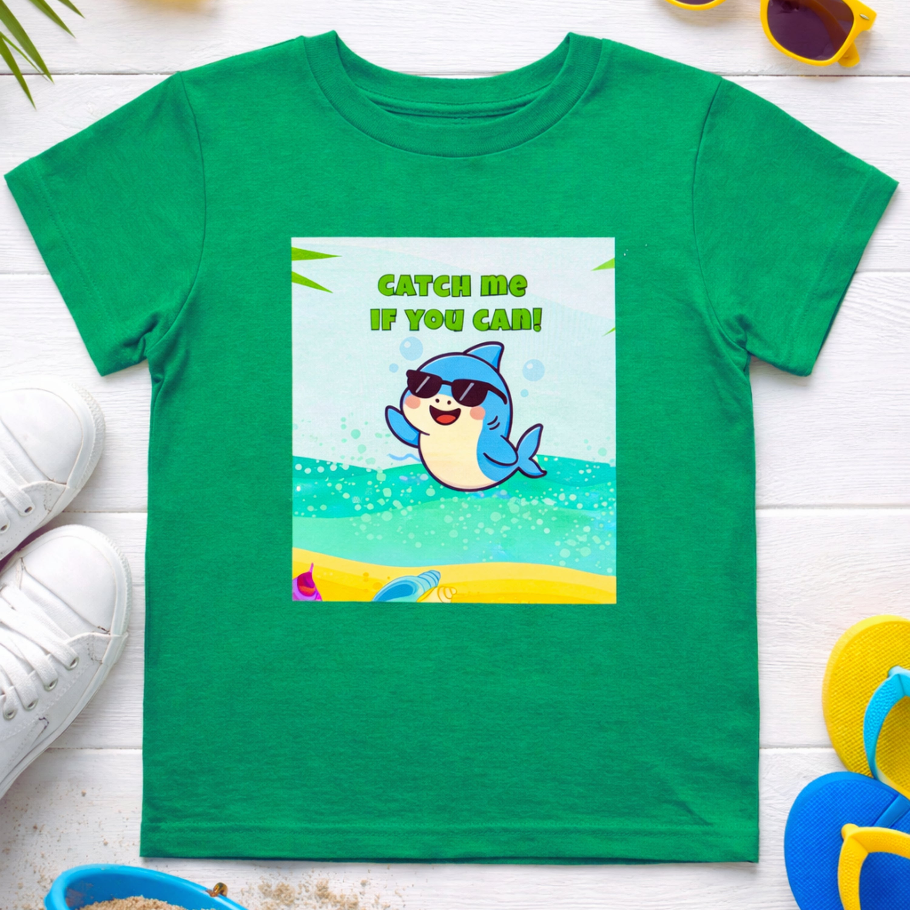 Catch Me If You Can Shark T-Shirt – Cute Toddler Tee, Fun Summer Kids Shirt