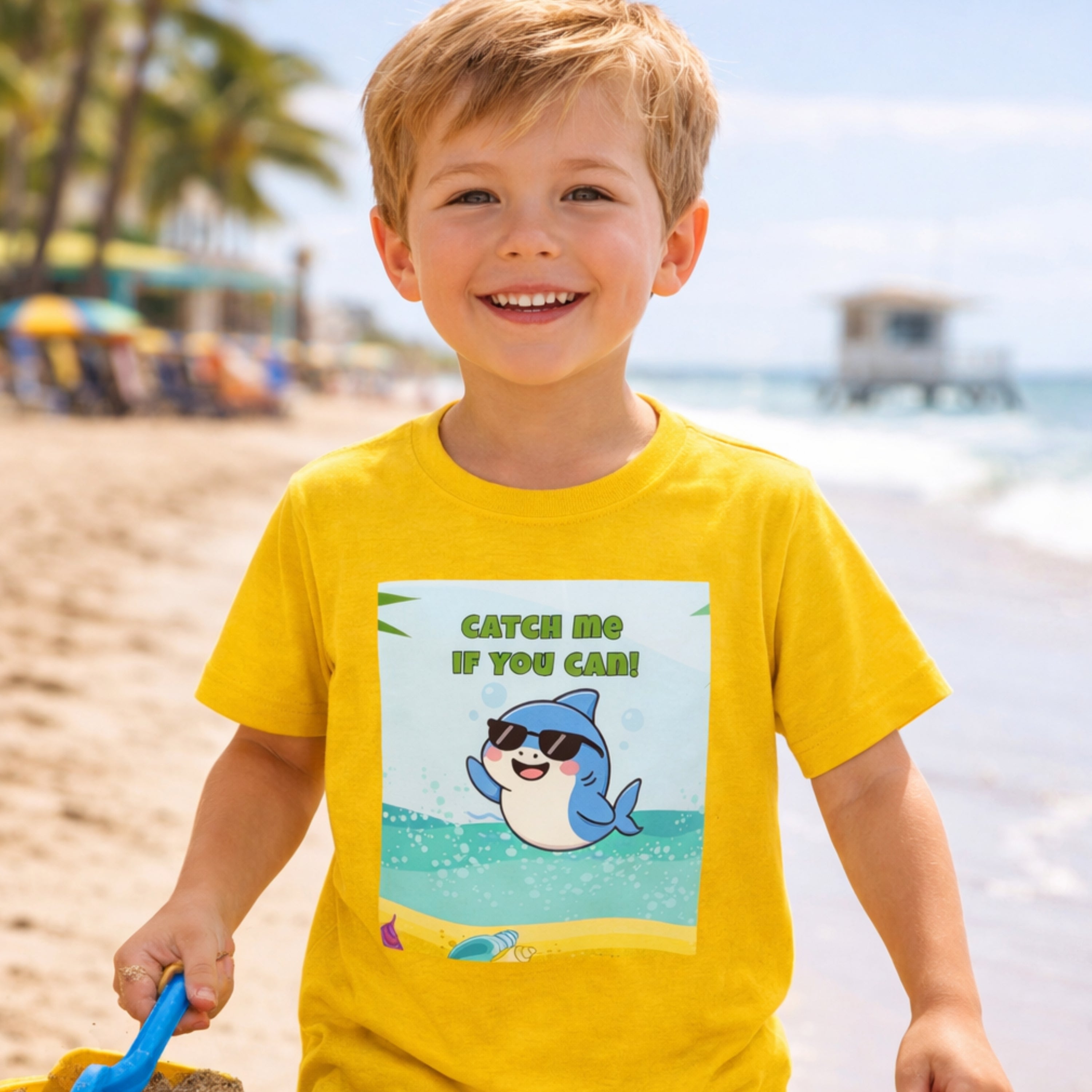 Catch Me If You Can Shark T-Shirt – Cute Toddler Tee, Fun Summer Kids Shirt