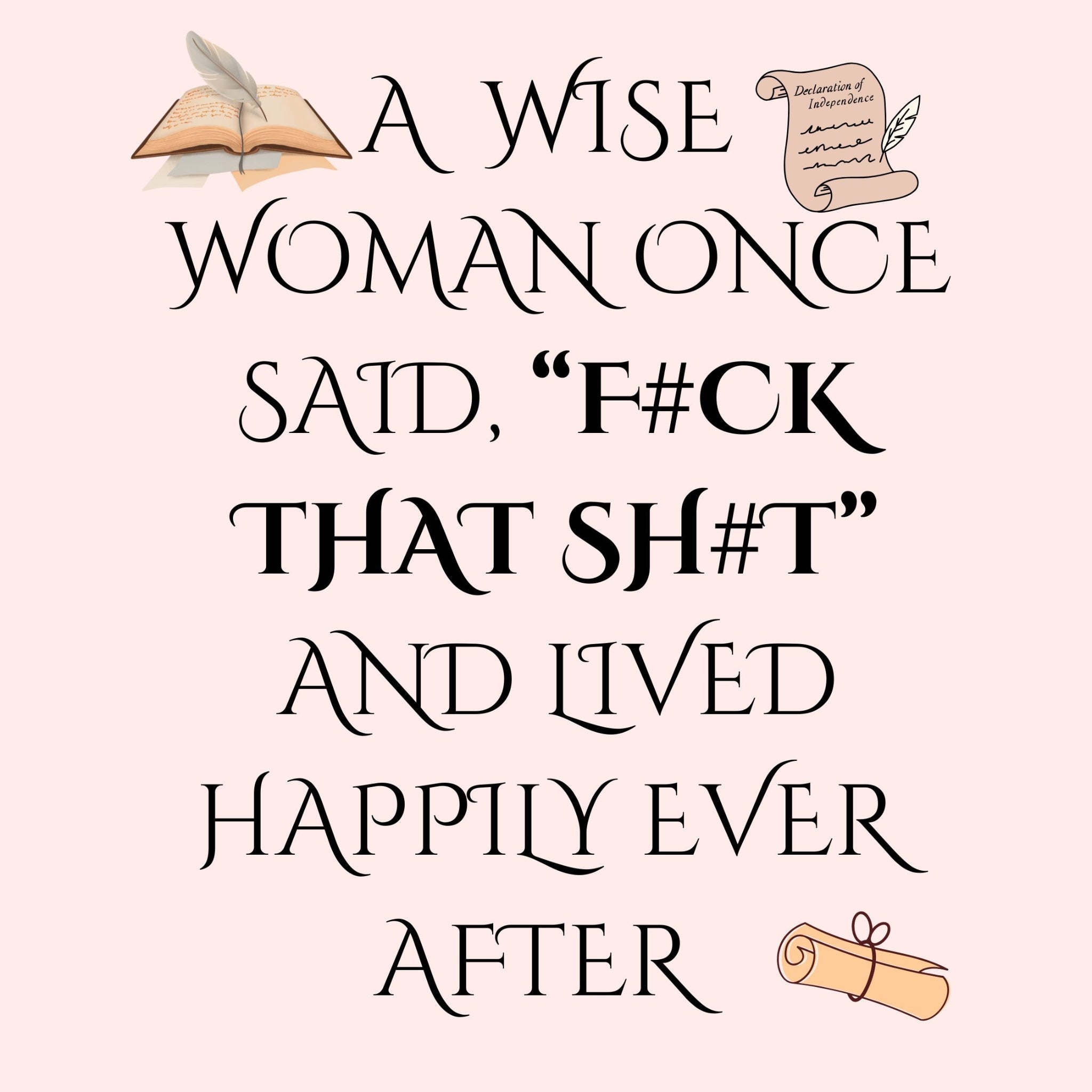 Funny Feminist Wall Art for Women – “F#ck That Sh#t” Printable Quote – Sassy Digital Download for Home Office or Dorm Decor.