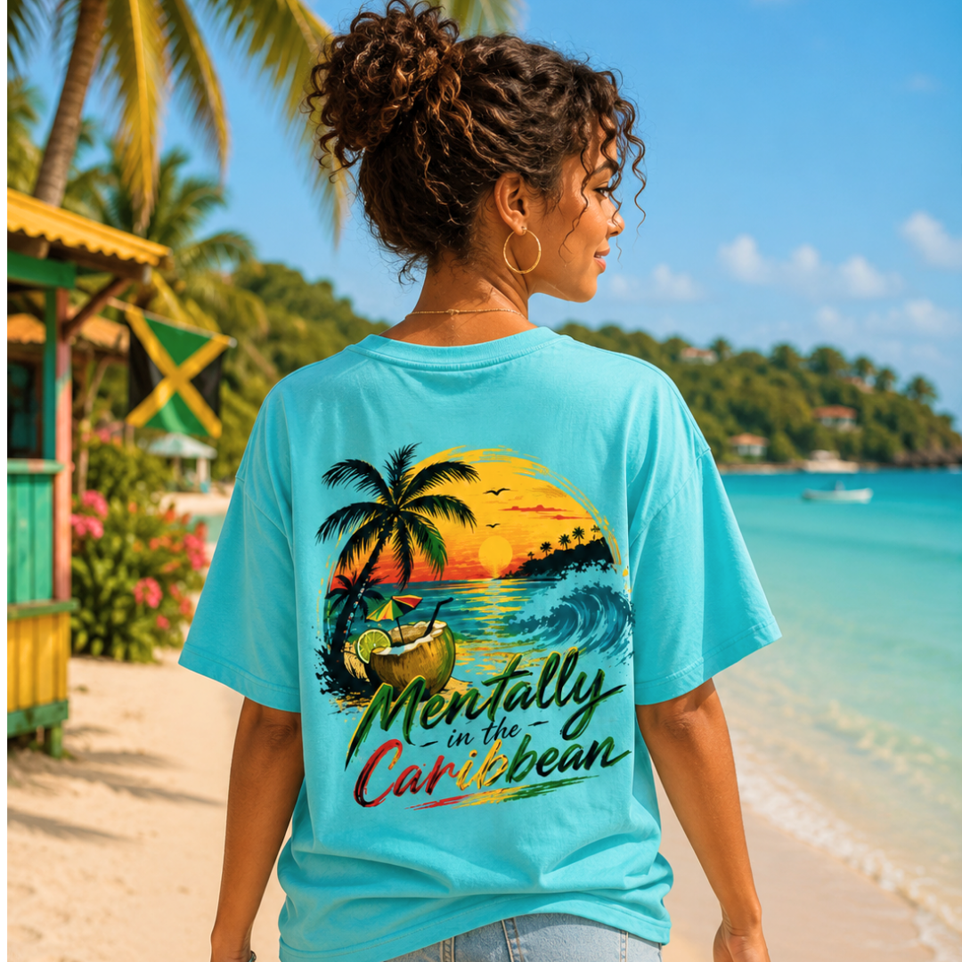 Mentally in the Caribbean | Tropical Vacation Tee