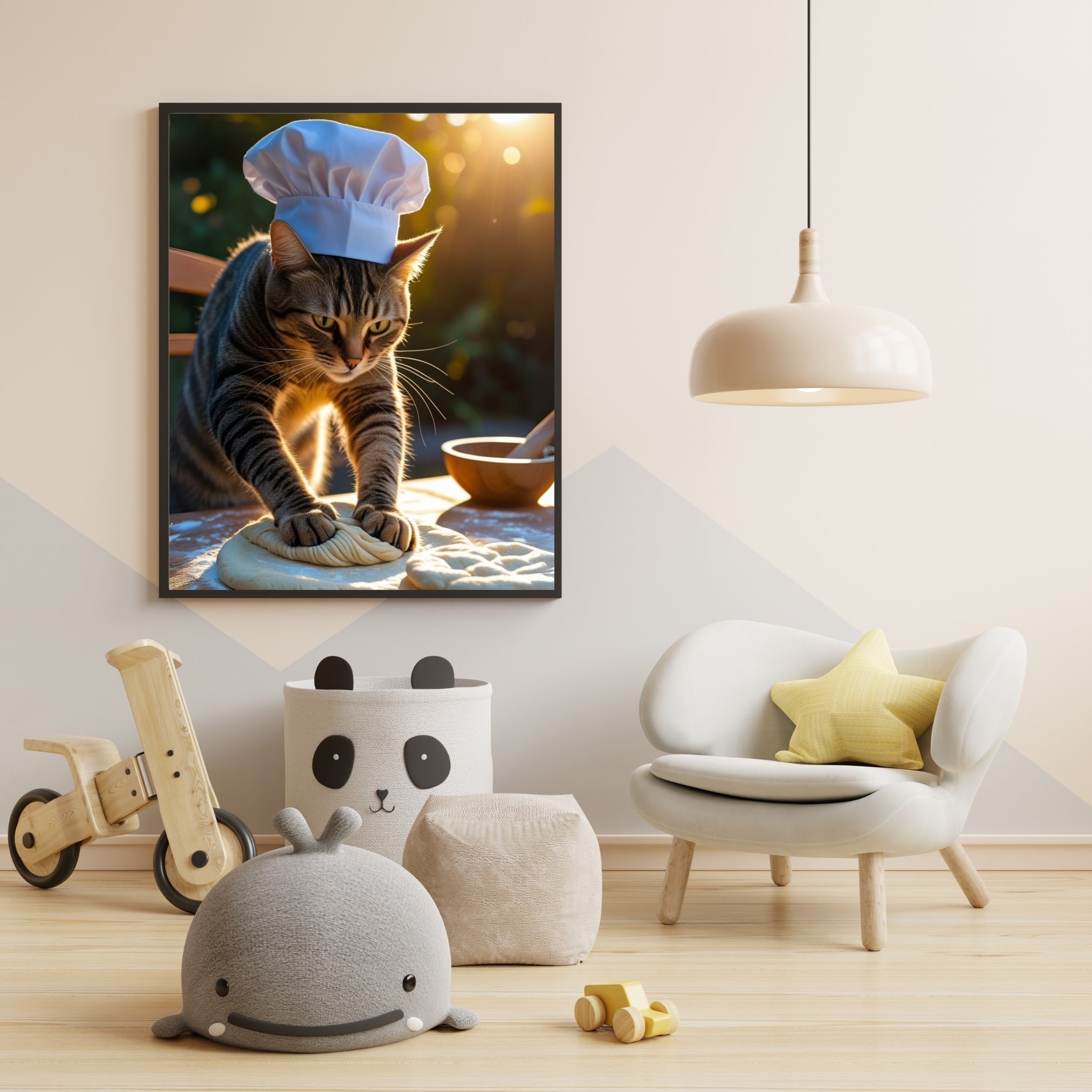 Funny Cat Chef Hat Kitchen Printable | Cute Cat Wall Art for Cat Lovers & Foodies | Instant Download