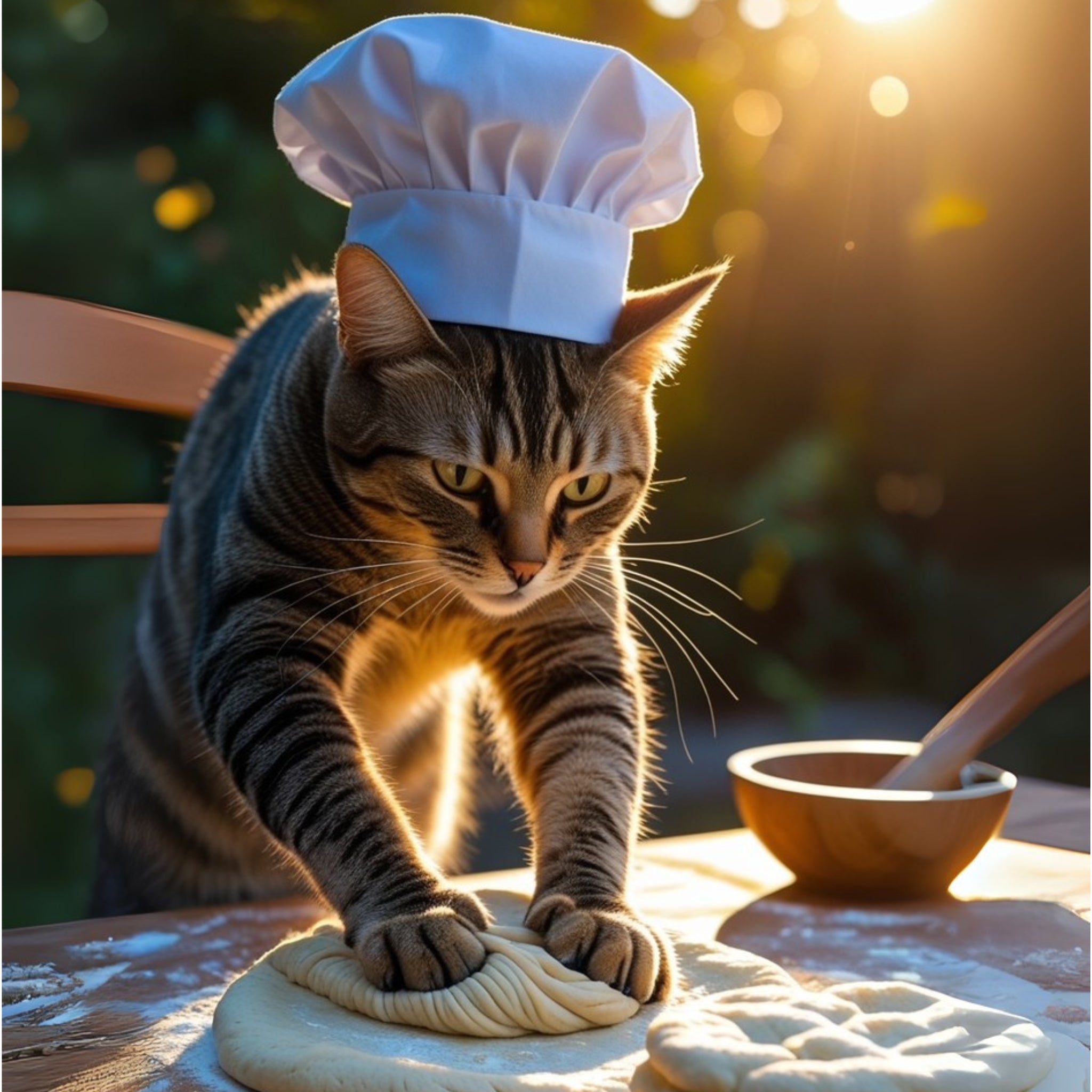 Funny Cat Chef Hat Kitchen Printable | Cute Cat Wall Art for Cat Lovers & Foodies | Instant Download