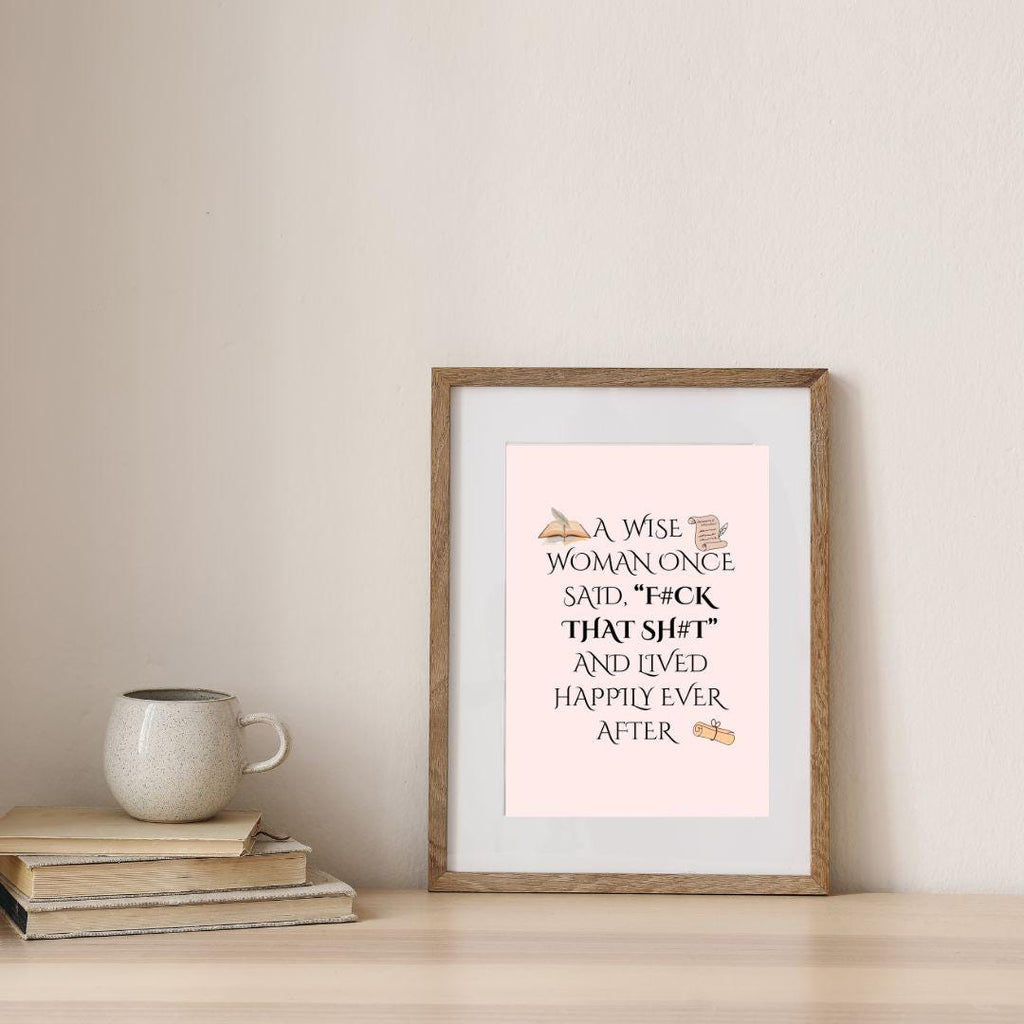 Funny Printable Wall Art for Women – Sassy Quote “Fck That Sht” – Digital Download | Feminist Decor, Empowerment Gift, Humor Poster