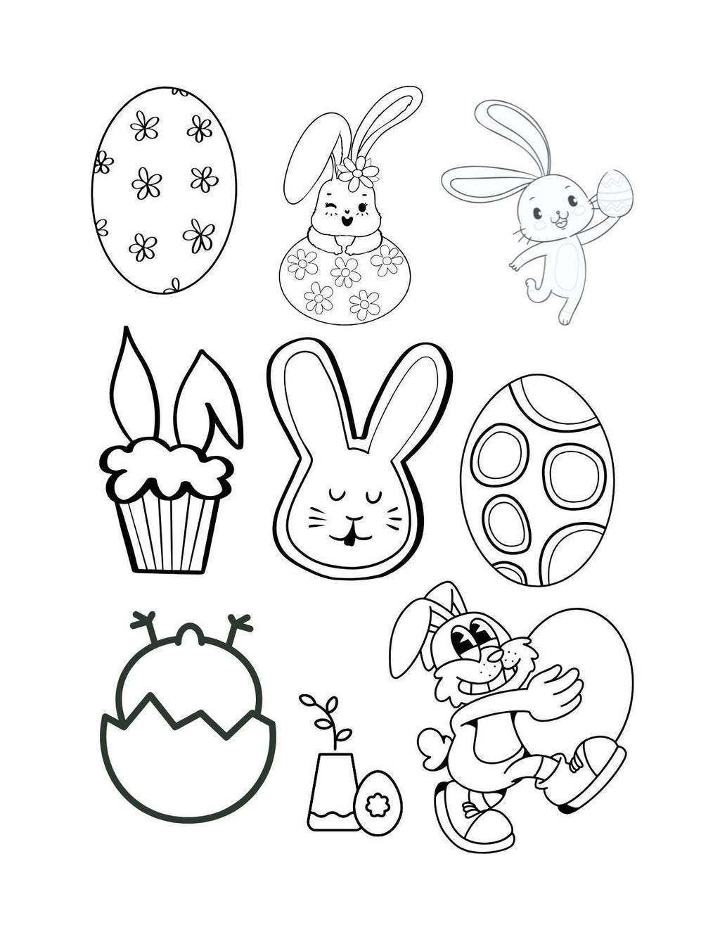 Spring & Easter Coloring Book for Kids – Pocket-Size Printable Activity Book, Digital Download