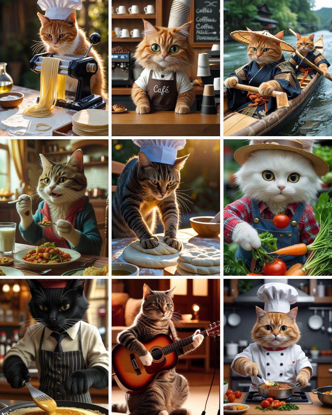 Cute Cat In Chef Hat- funny kitchen printable, funny cat, cute animal, cat lover gift, digital print, cat art decor, funny cat poster