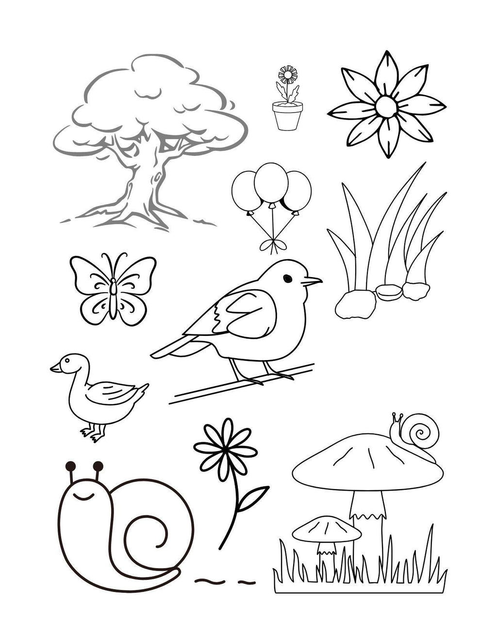 Spring & Easter Coloring Book for Kids – Pocket-Size Printable Activity Book, Digital Download