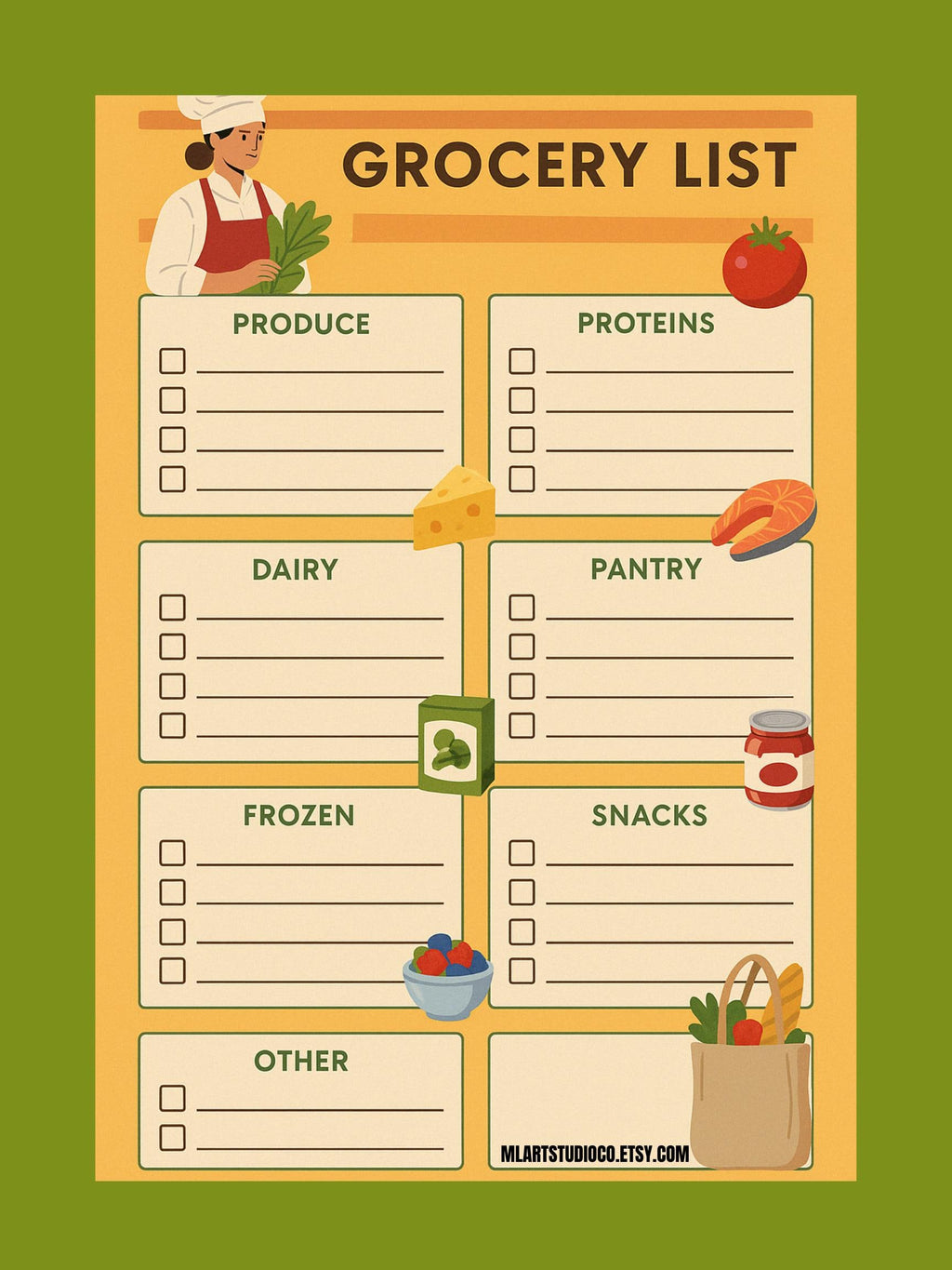 Healthy Life Planner Printable & Editable – Weekly Meal Planner, Grocery List, Water Tracker – Wellness PDF Download