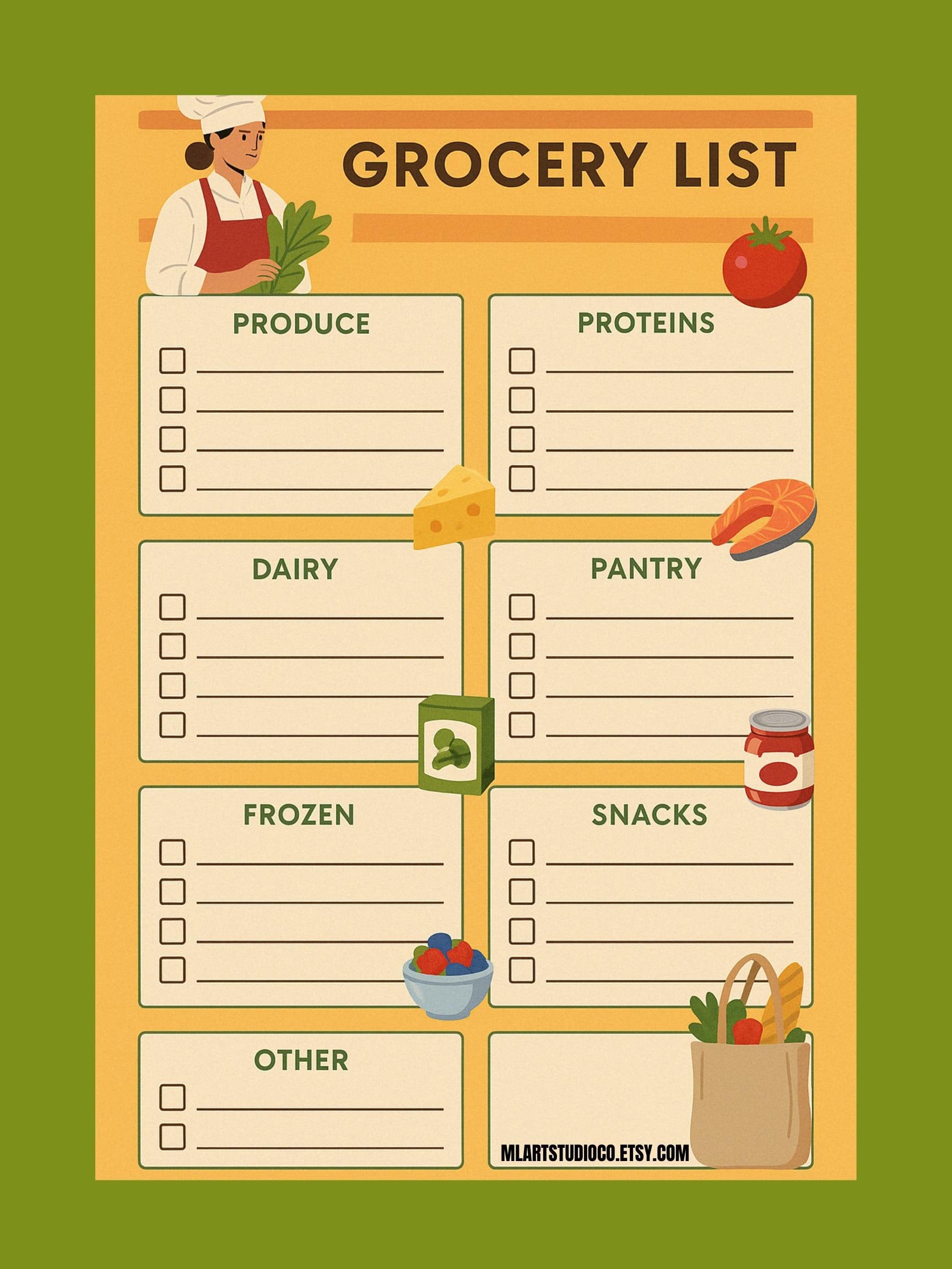 Healthy Life Planner Printable & Editable – Weekly Meal Planner, Grocery List, Water Tracker – Wellness PDF Download