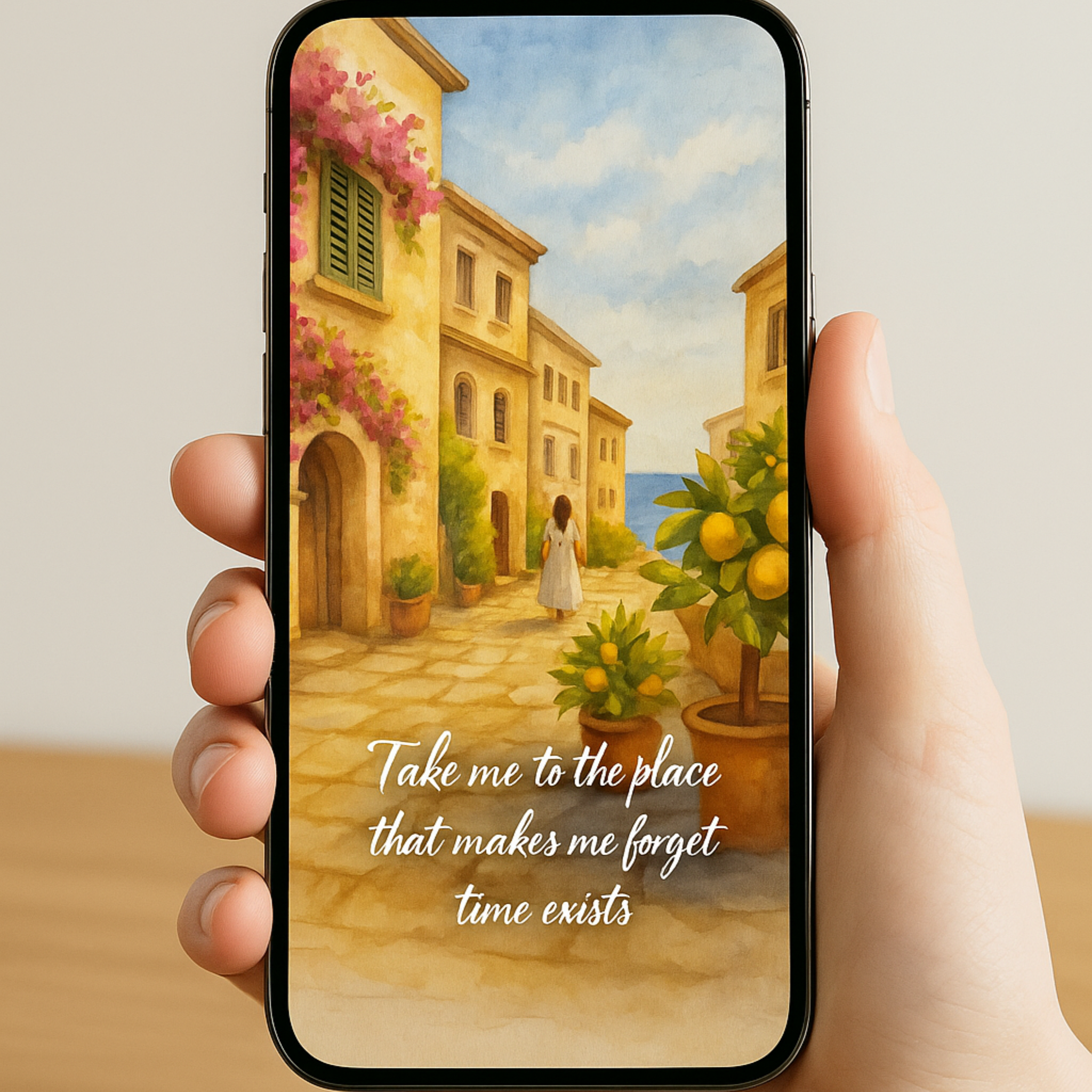 Amalfi Coast Lemon Wall Art Bundle – Printable Decor + Foldable Birthday Card + Phone Wallpaper