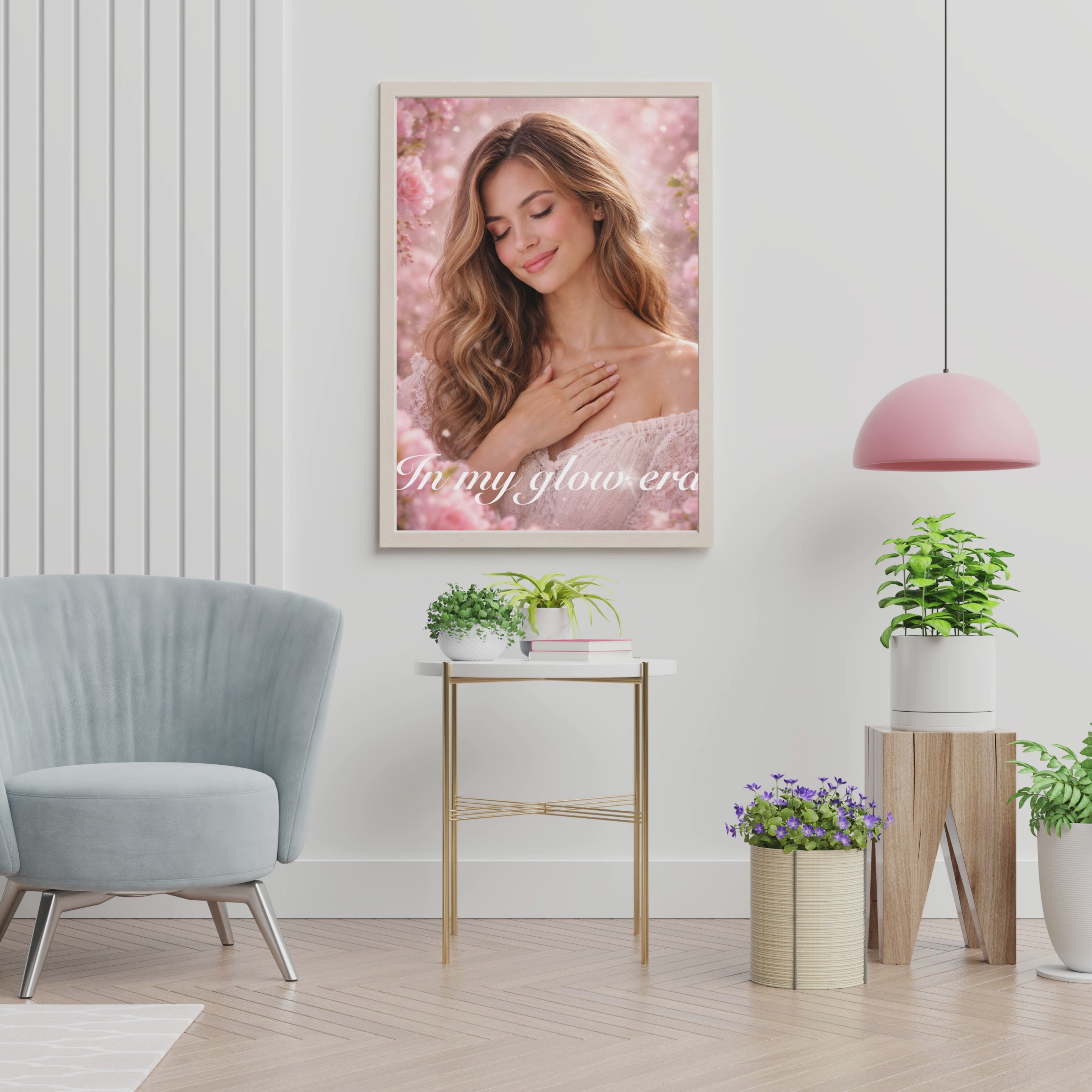 Feminine Floral Wall Art Printable | Self Love Portrait Decor